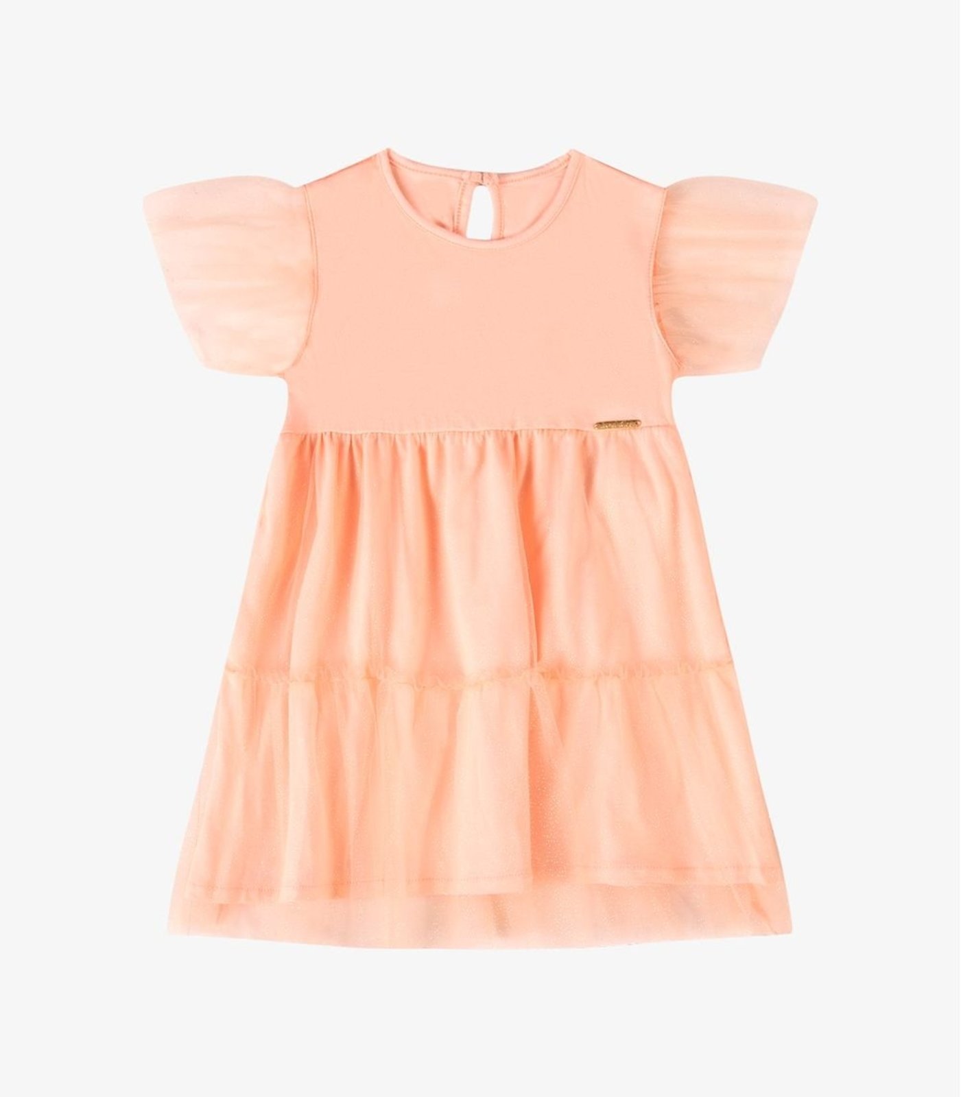 Infantil - Vestido Tule Verão Menina Rovi Rosa