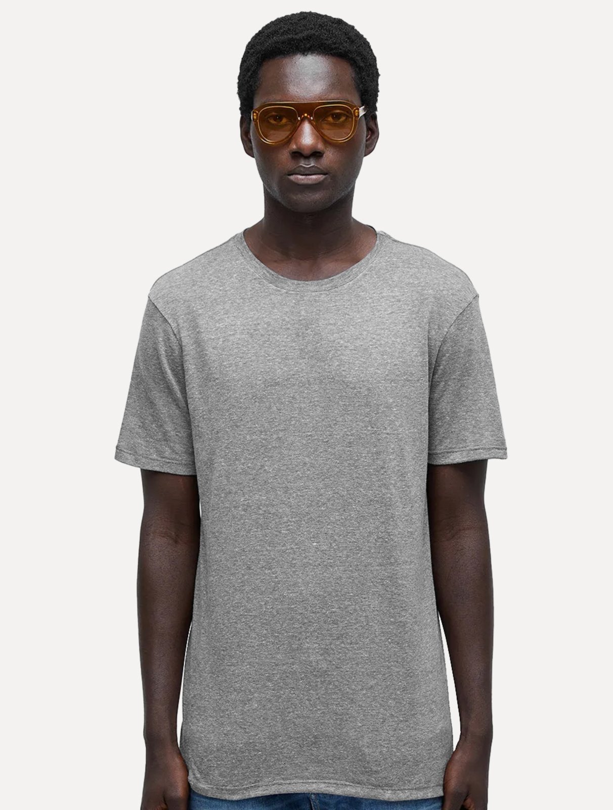 Camiseta Osklen Slim Light E-basics II Cinza Mescla
