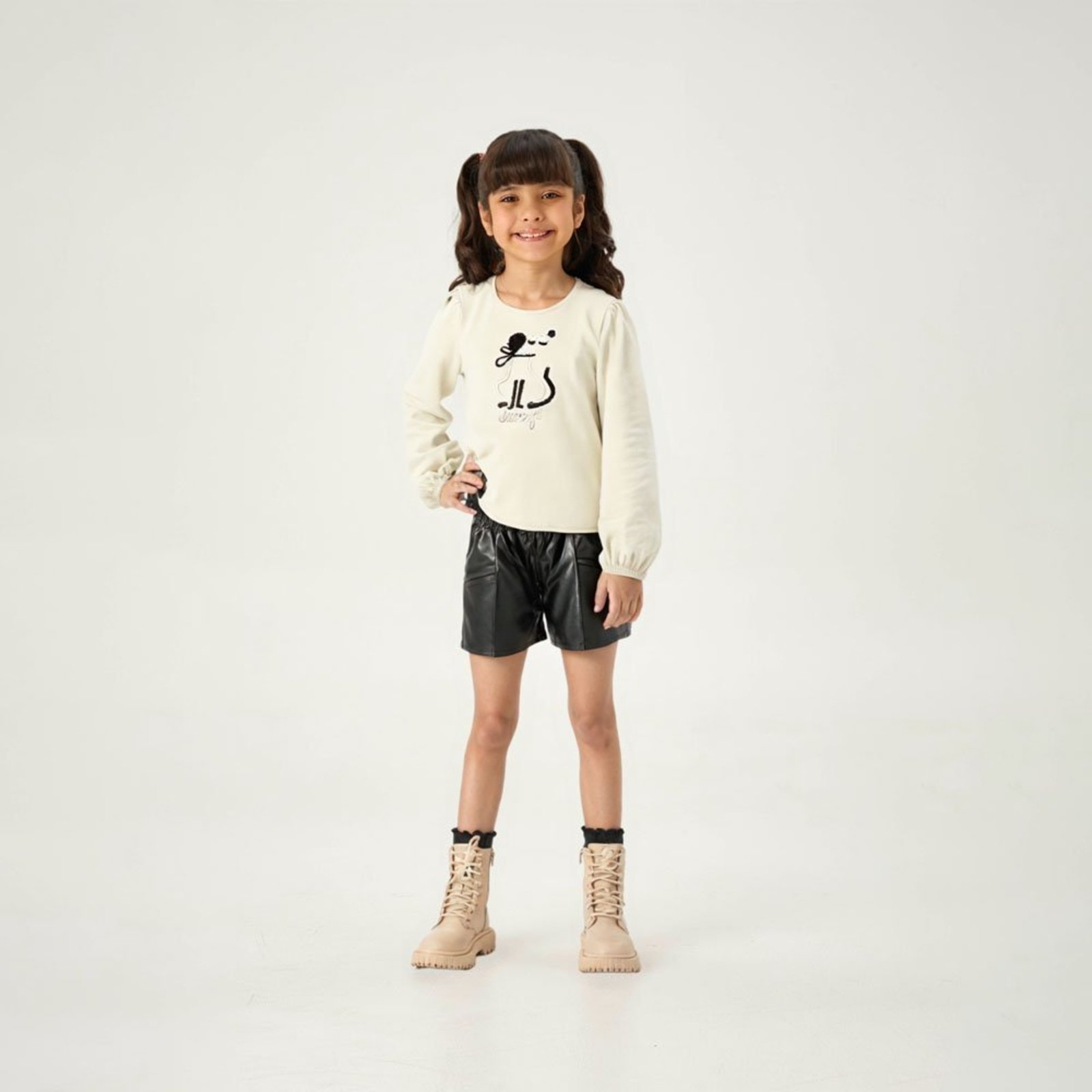 Infantil - Conjunto Bege Pulla Bulla Menina - 55334-1271