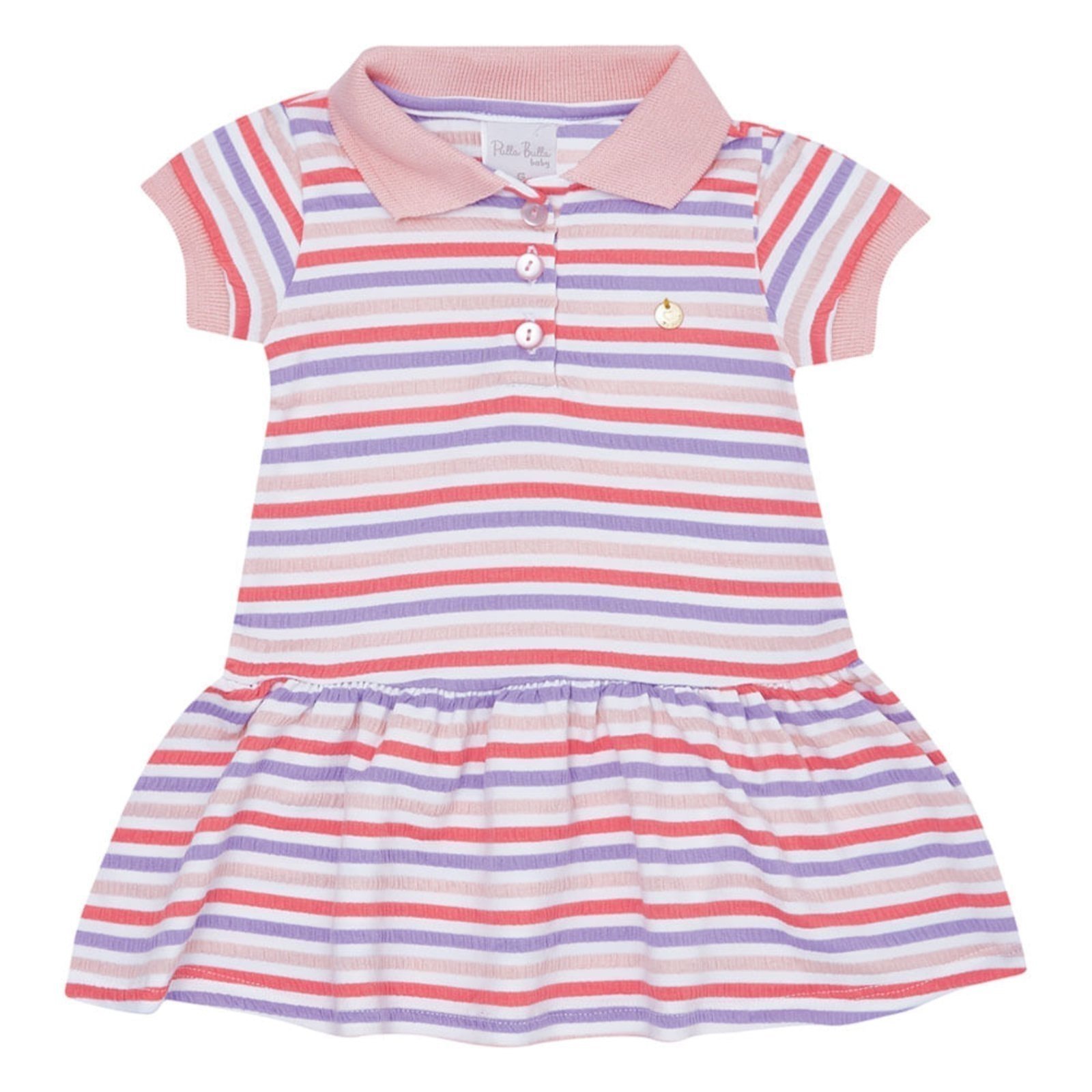 Infantil – Vestido – Listrado Coral – 48613-273