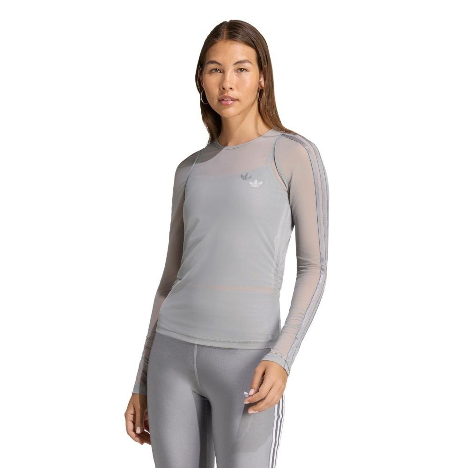 Camiseta Manga Longa adidas Originals Sport adidas Originals Cinza