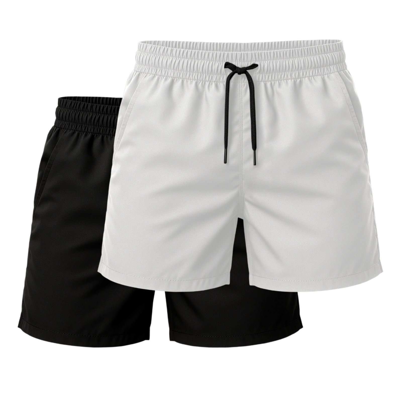 Kit 2 Short Tactel Leve Relaxado Moda Praia Liso Bermuda Masculina