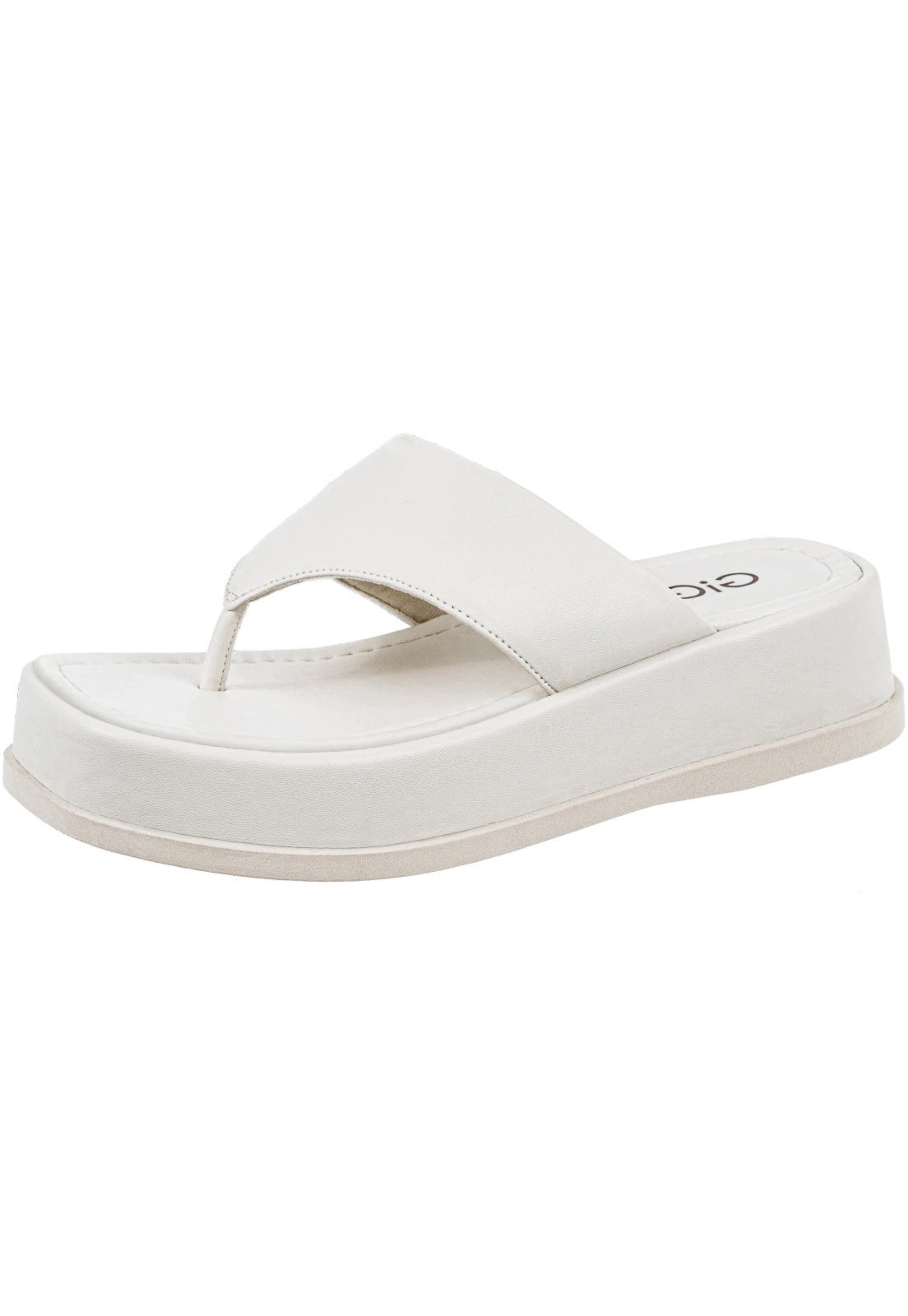 Vista 2 Chinelo Plataforma Gigil Papete Flatform Dedo Off White branco/off-white white Gigil branco/off-white white