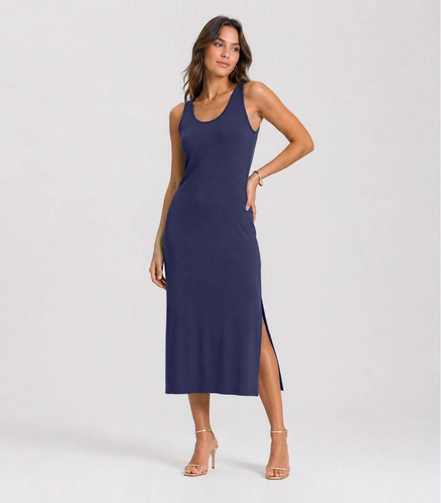 Vestido Midi Feminino Select Azul