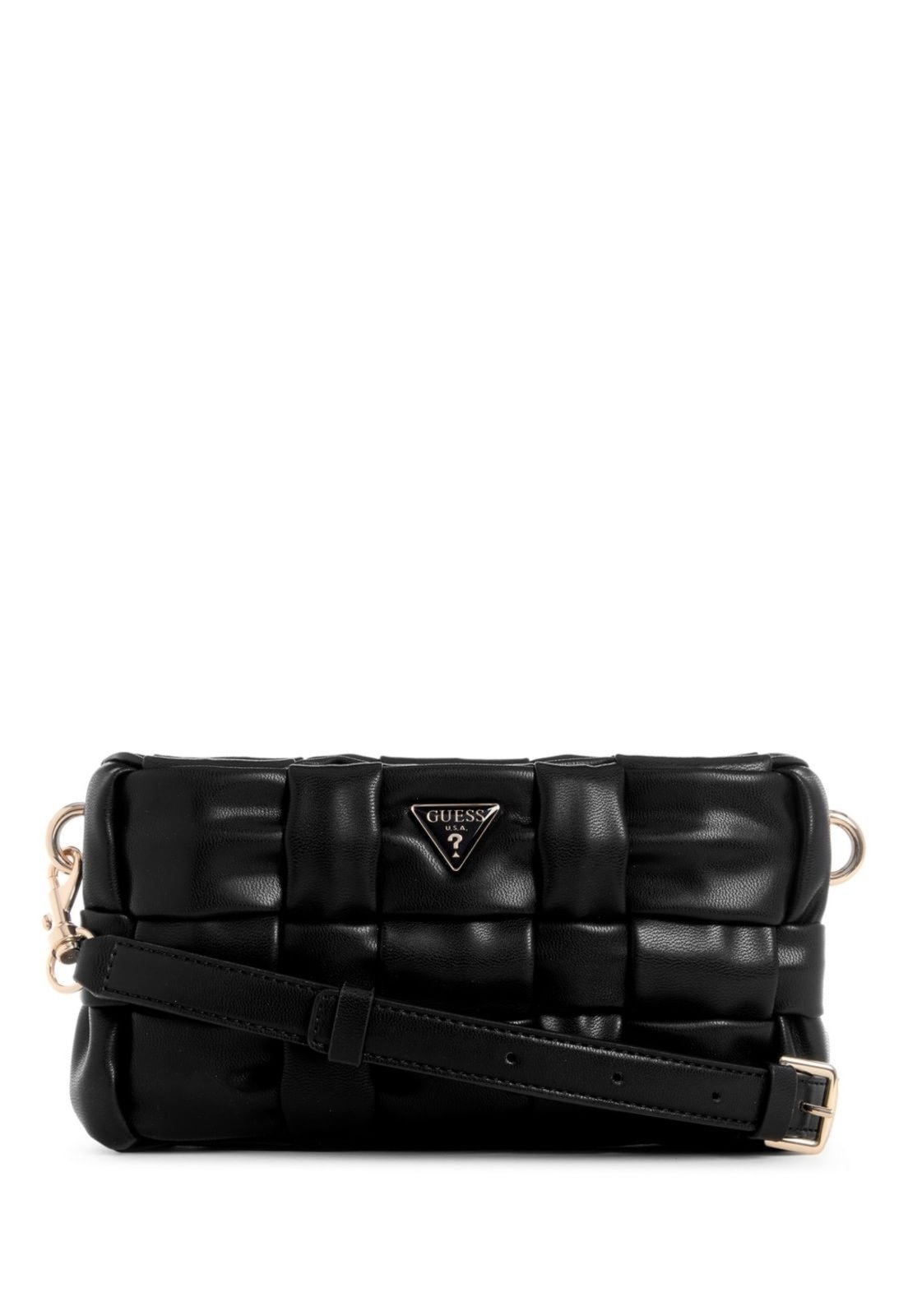 Vista 2 Bolsa Guess Mini Marion Crossbody preto Guess preto