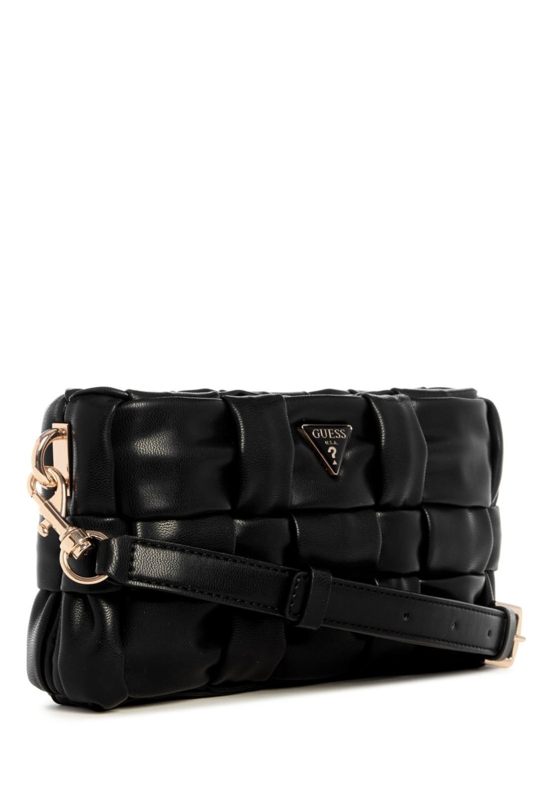 Vista 3 Bolsa Guess Mini Marion Crossbody preto Guess preto