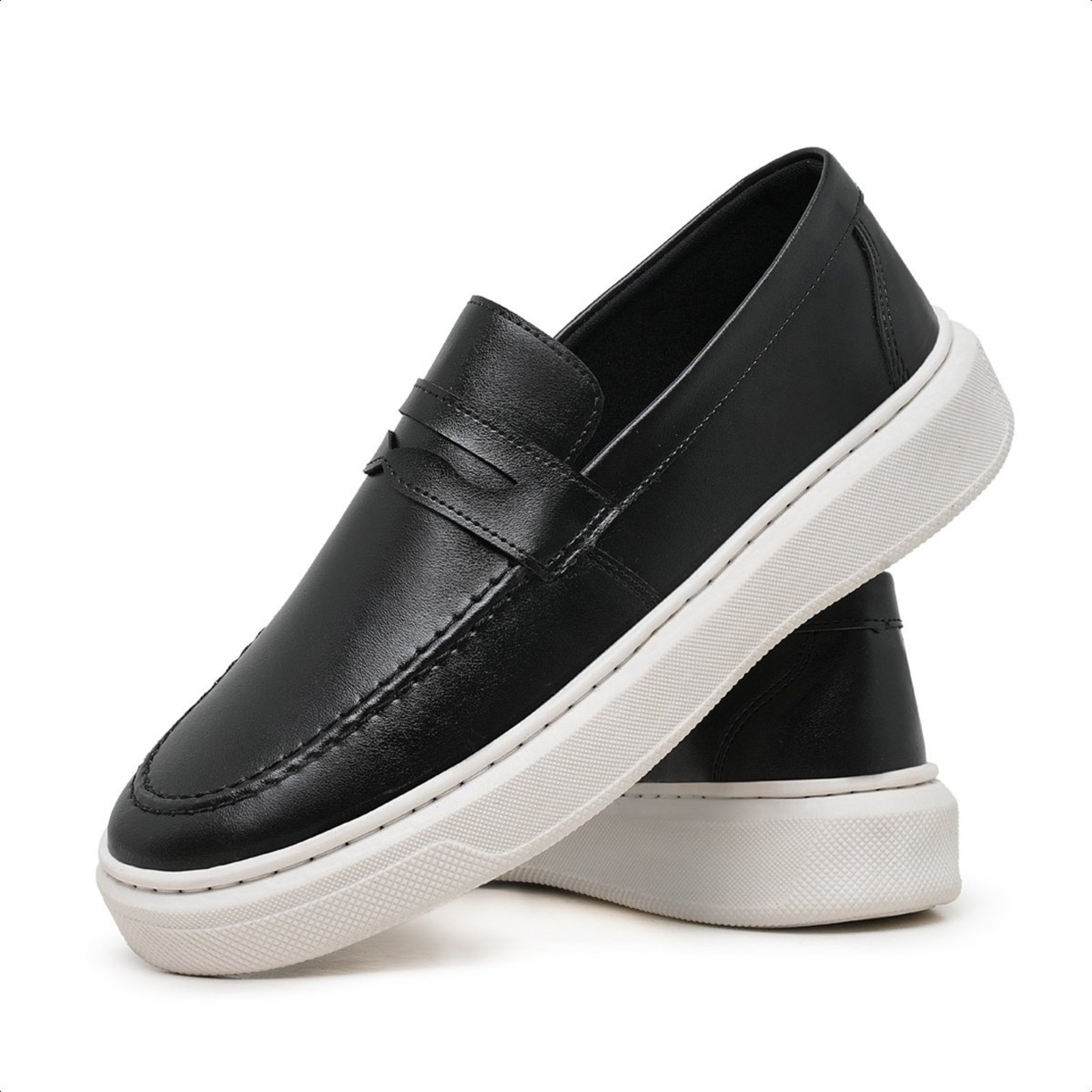 Sapato Loafer Mocassim Masculino Luxo Comfort Casual Preto