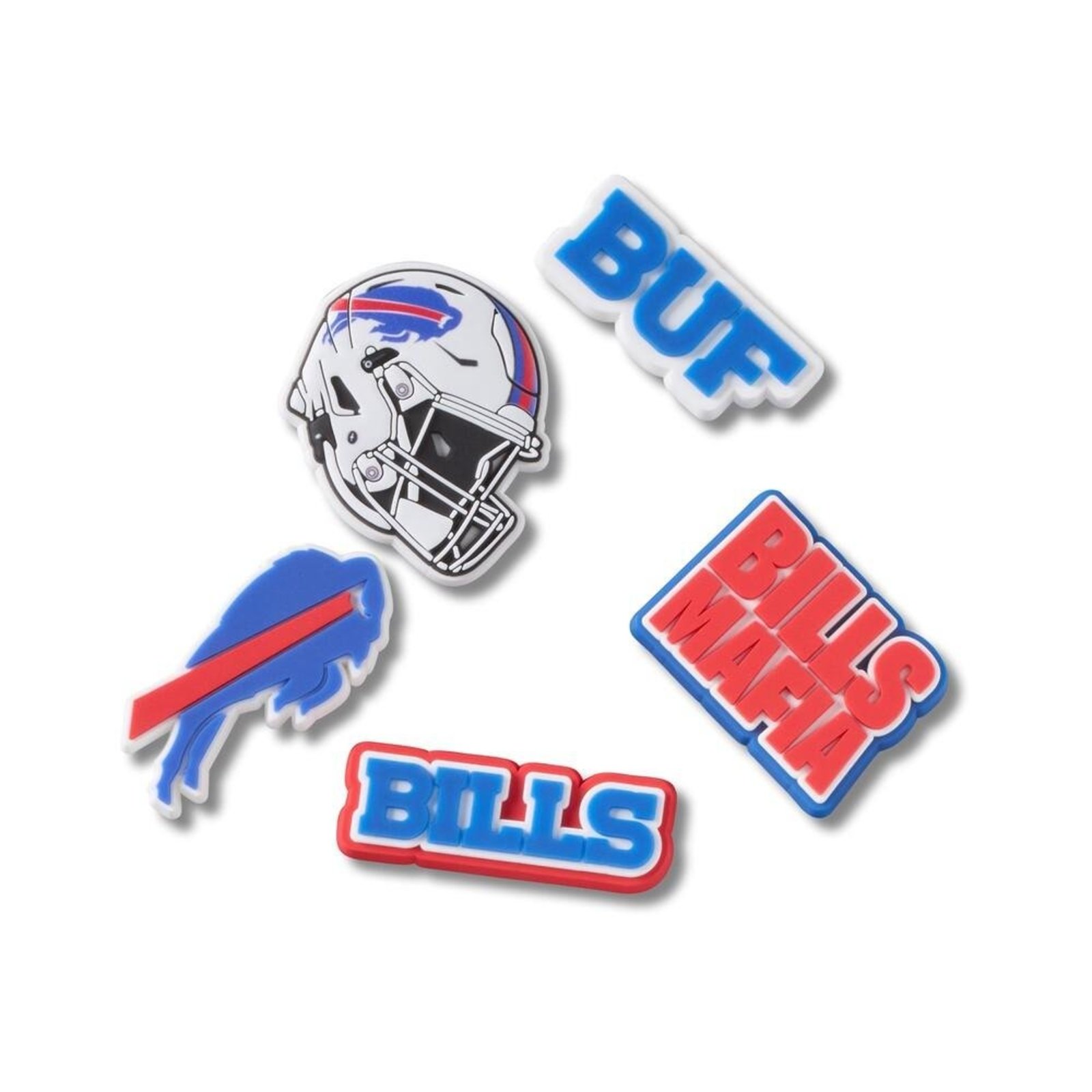 Infantil - Jibbitz™ NFL Buffalo Bills Pack com 5 Peças Único Branco