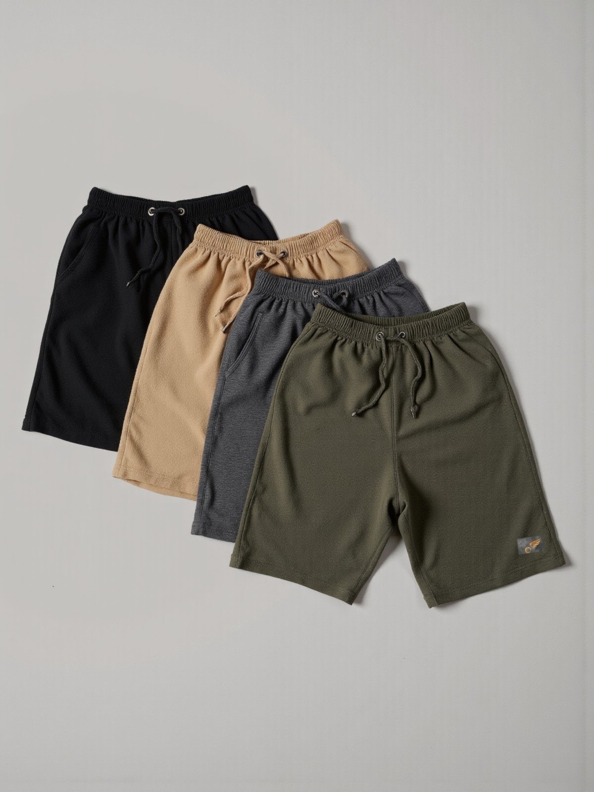 Kit 4 Bermudas de Moletom Básica com Amarração Shorts Para Academia e Treinos