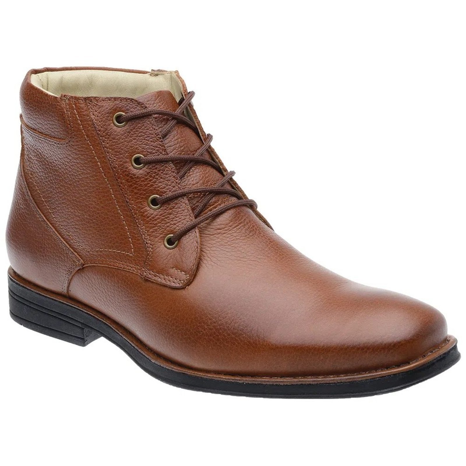 Bota Masculina Conforto Escrete em Couro Whisky 483W