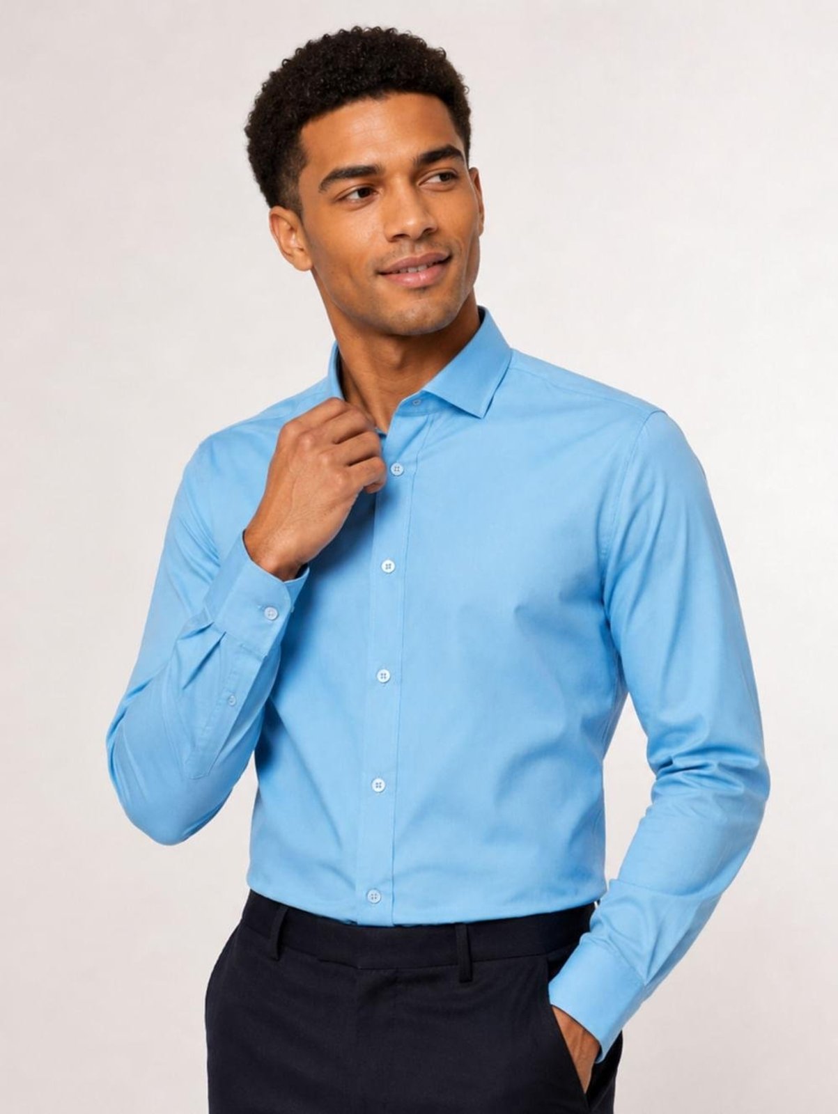 Camisa Manga Longa Eletrón Masculina AZUL