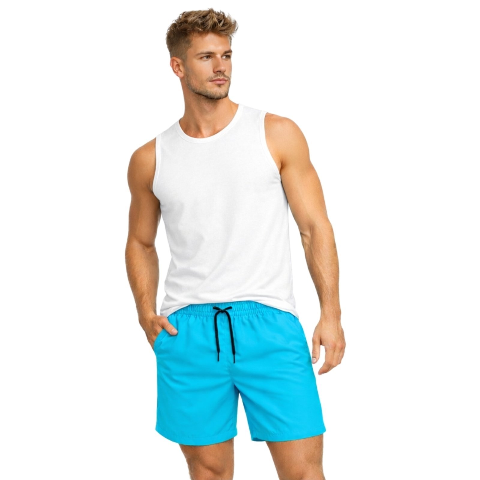 Conjunto Regata Algodão e Short Tactel Elastano