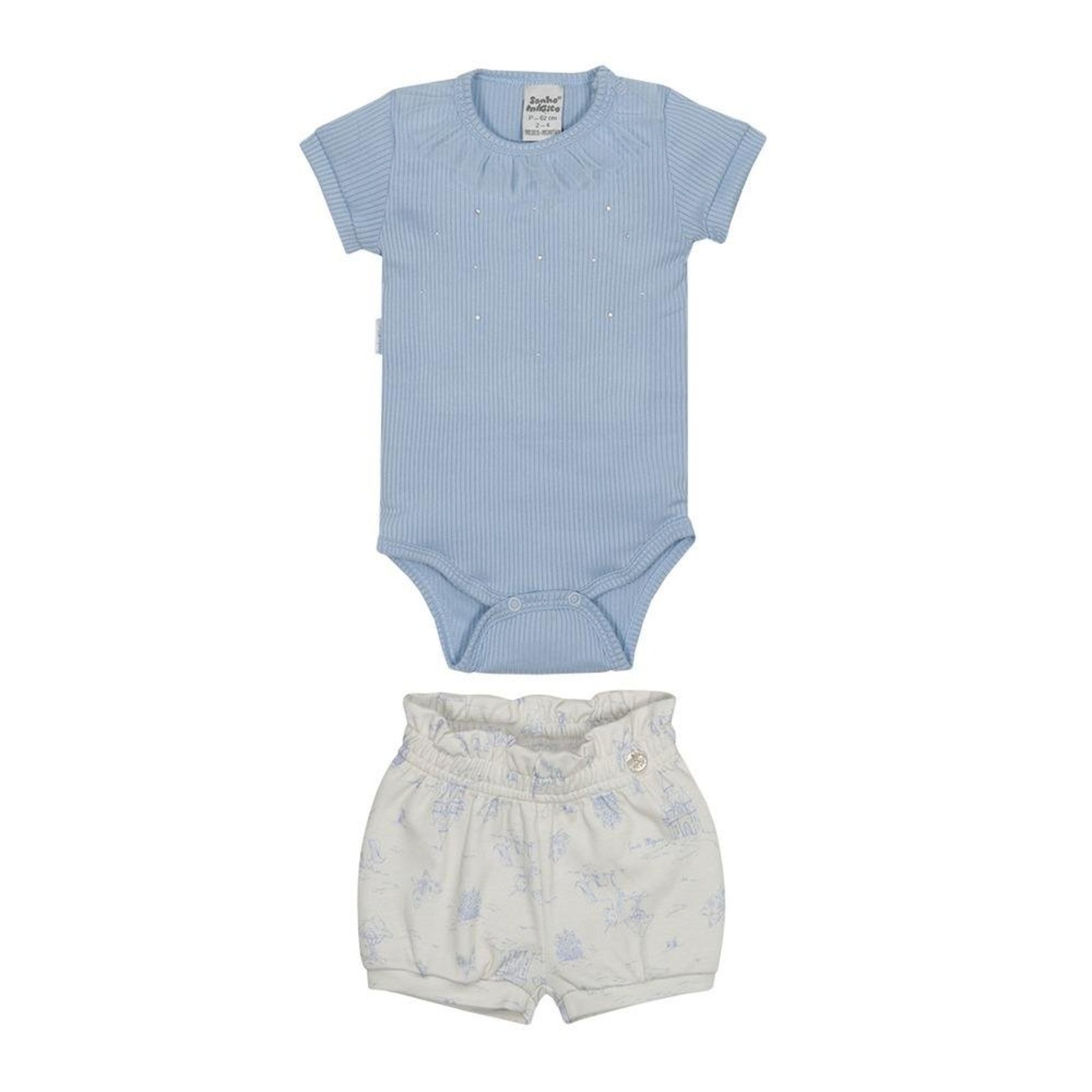Infantil - Kit Menina Body Azul e Short Sonho Mágico G Azul