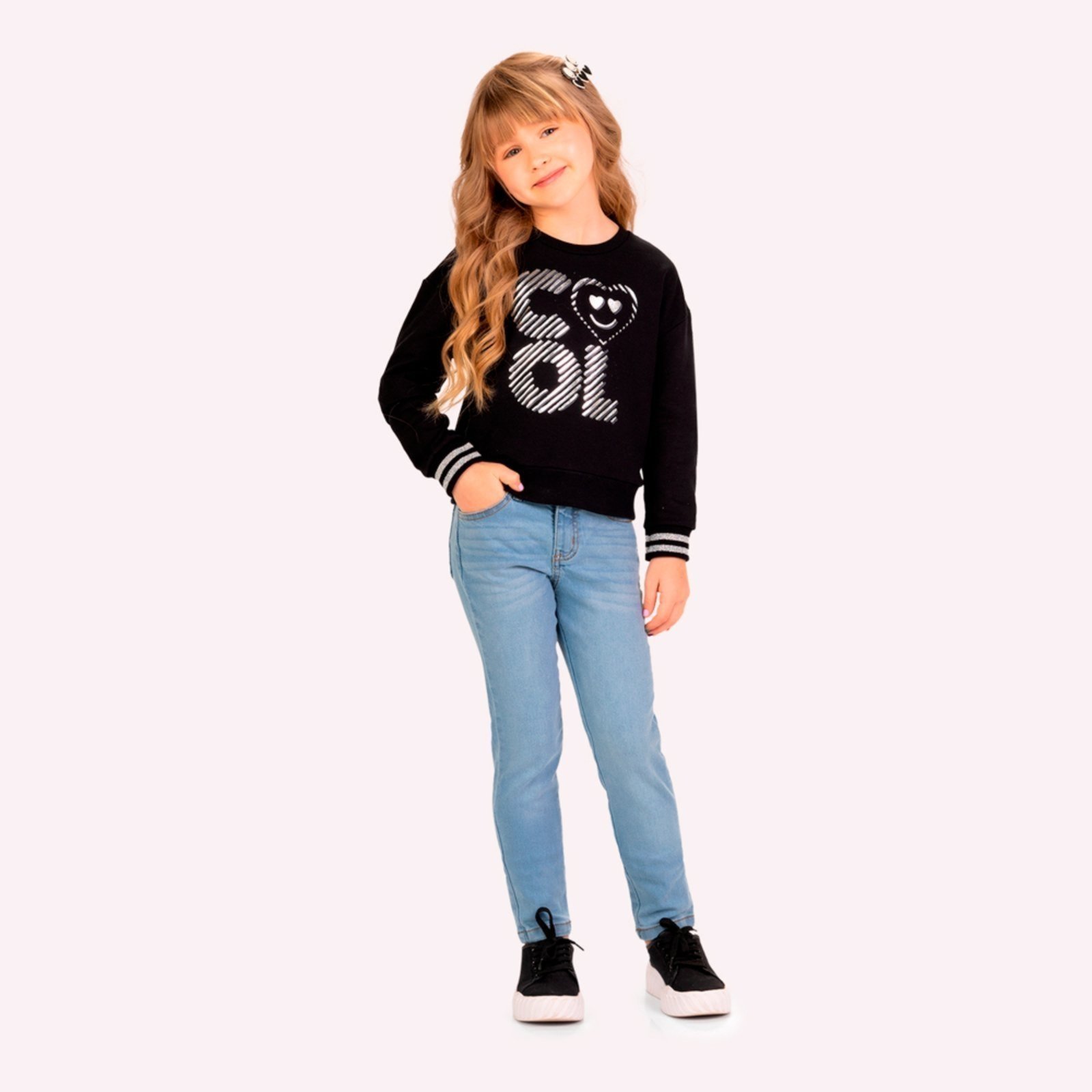 Infantil - Casaco Menina Lettering Kyly