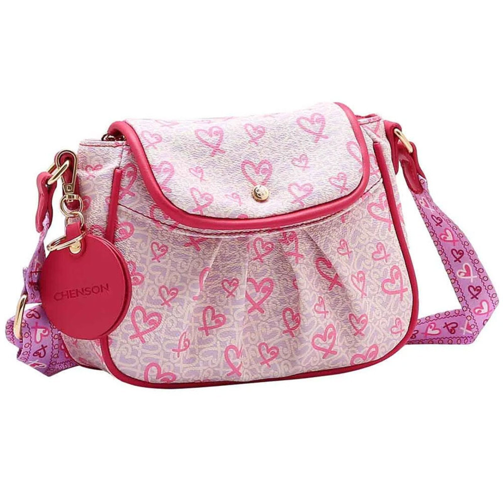 Bolsa Feminina Transversal Chenson Cg84964 1824964 Rosa