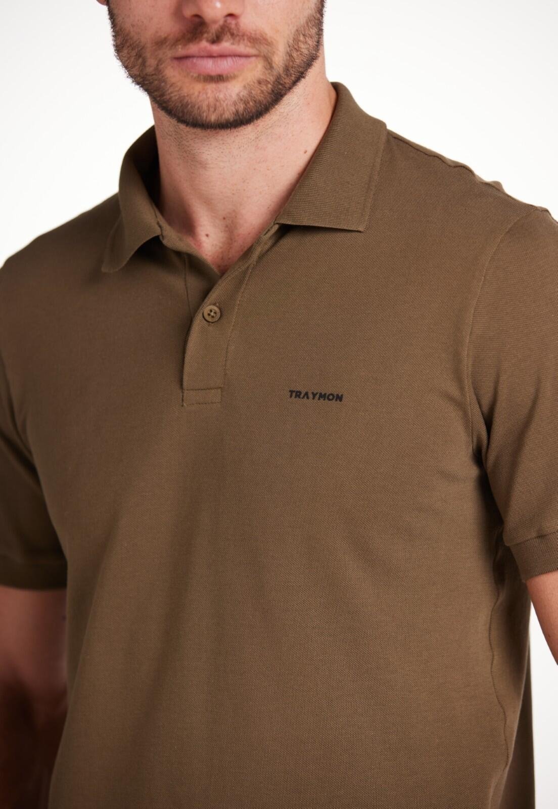 Vista 3 Polo Pima Traymon Slim Manga Curta preto preto
