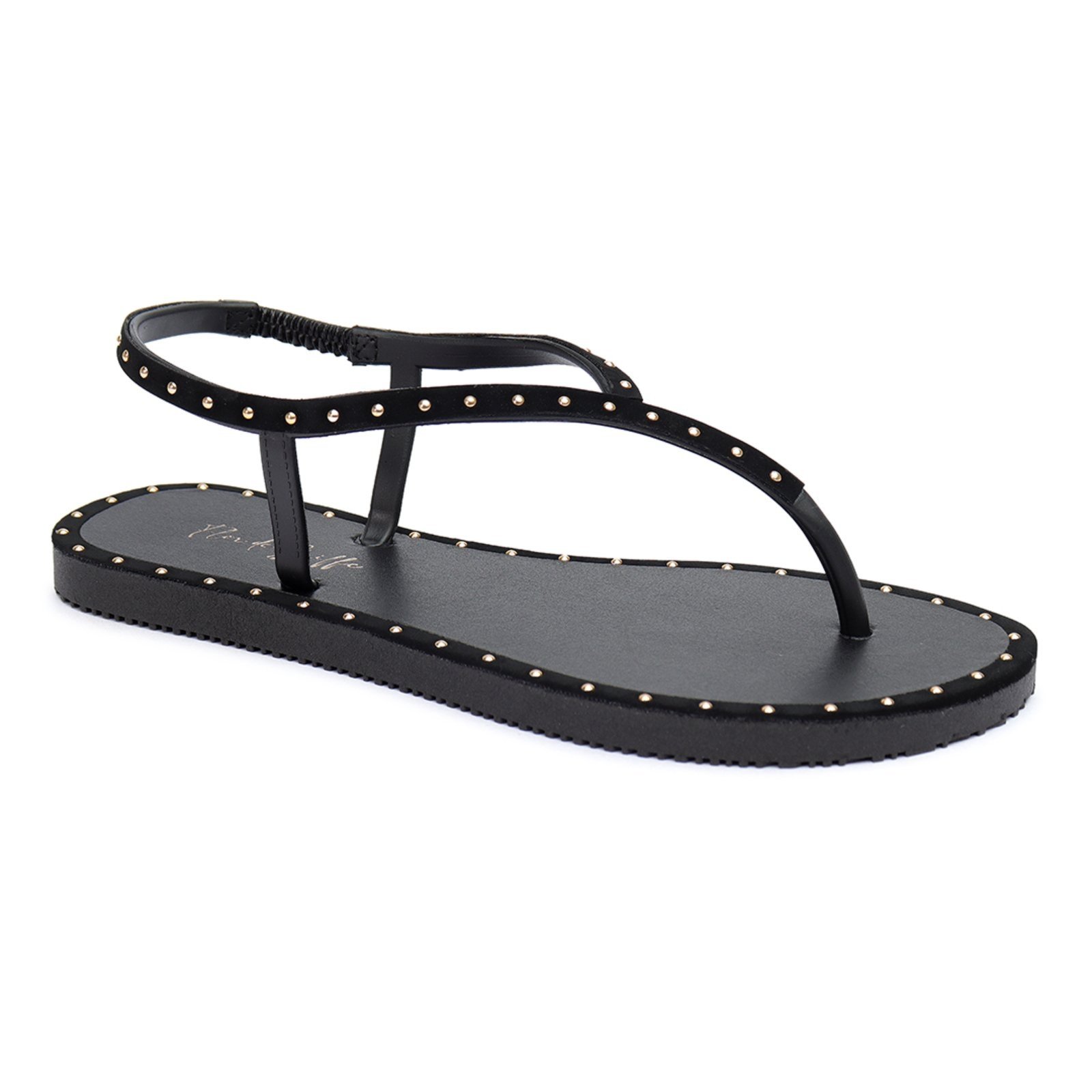 Chinelo Sandália Flor de Griffe Rasteirinha Preto