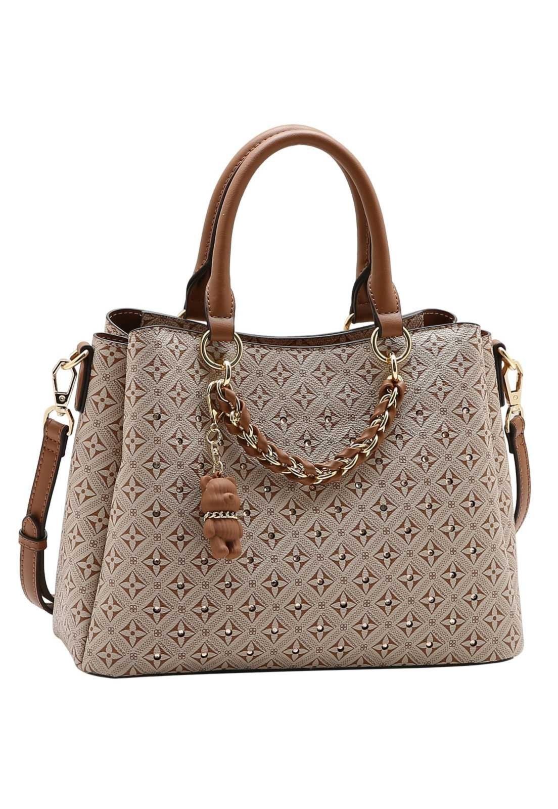 Bolsa Feminina Chenson Mão Monograma Cristal 3485749 Natural