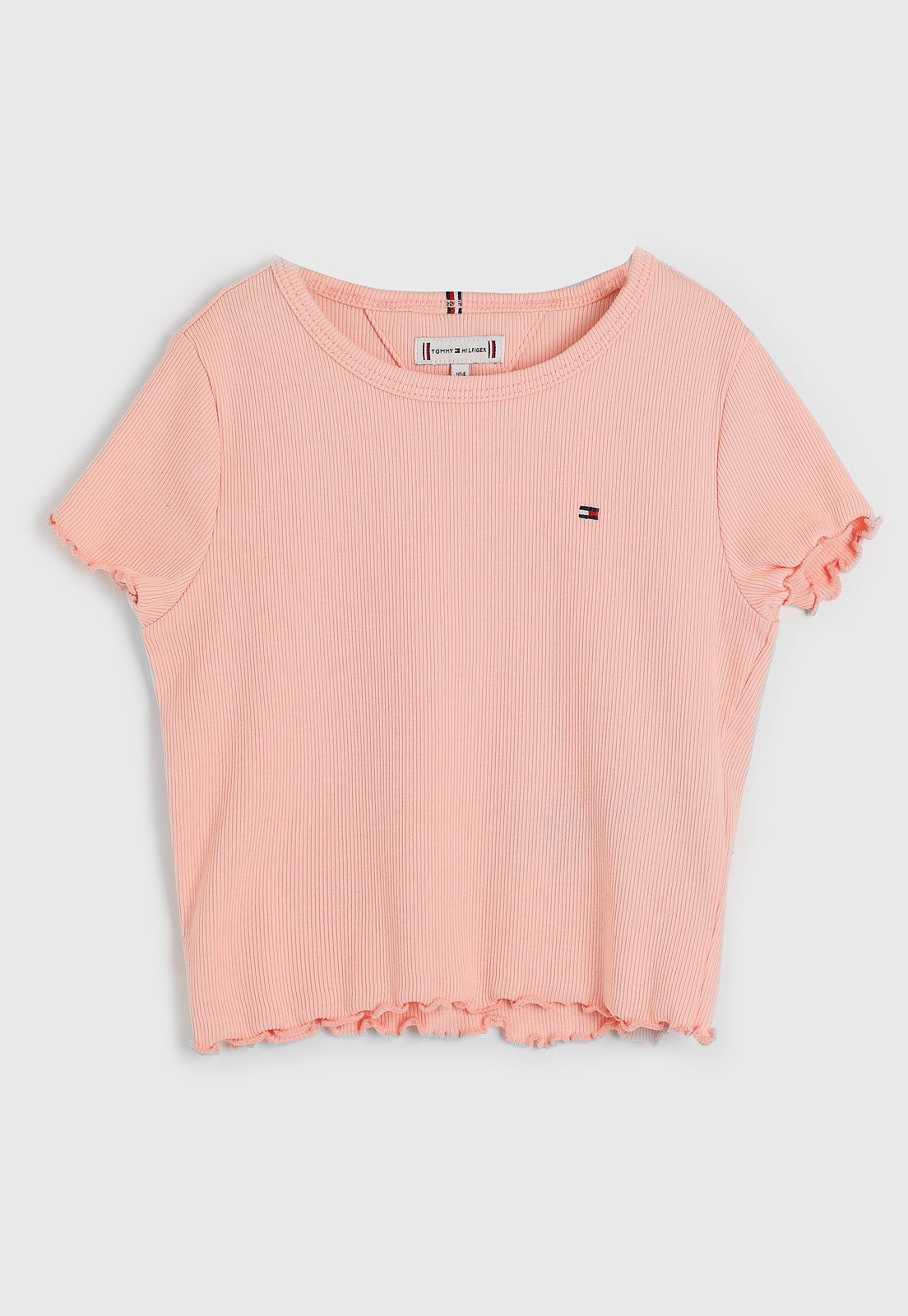Infantil – Camiseta Tommy Hilfiger Canelada Coral