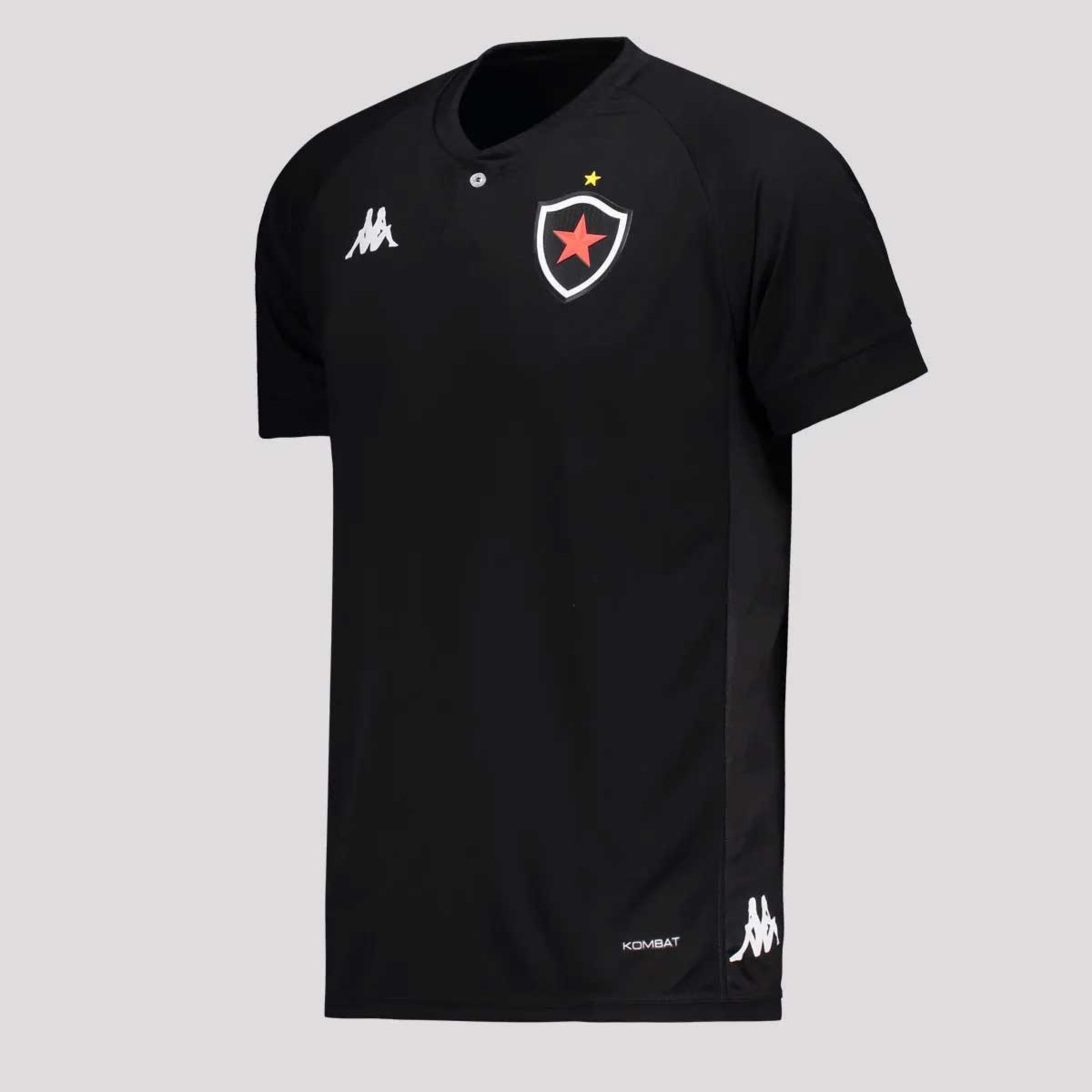 Vista 3 Camisa Kappa Botafogo PB I 2025 Juvenil preto Kappa preto