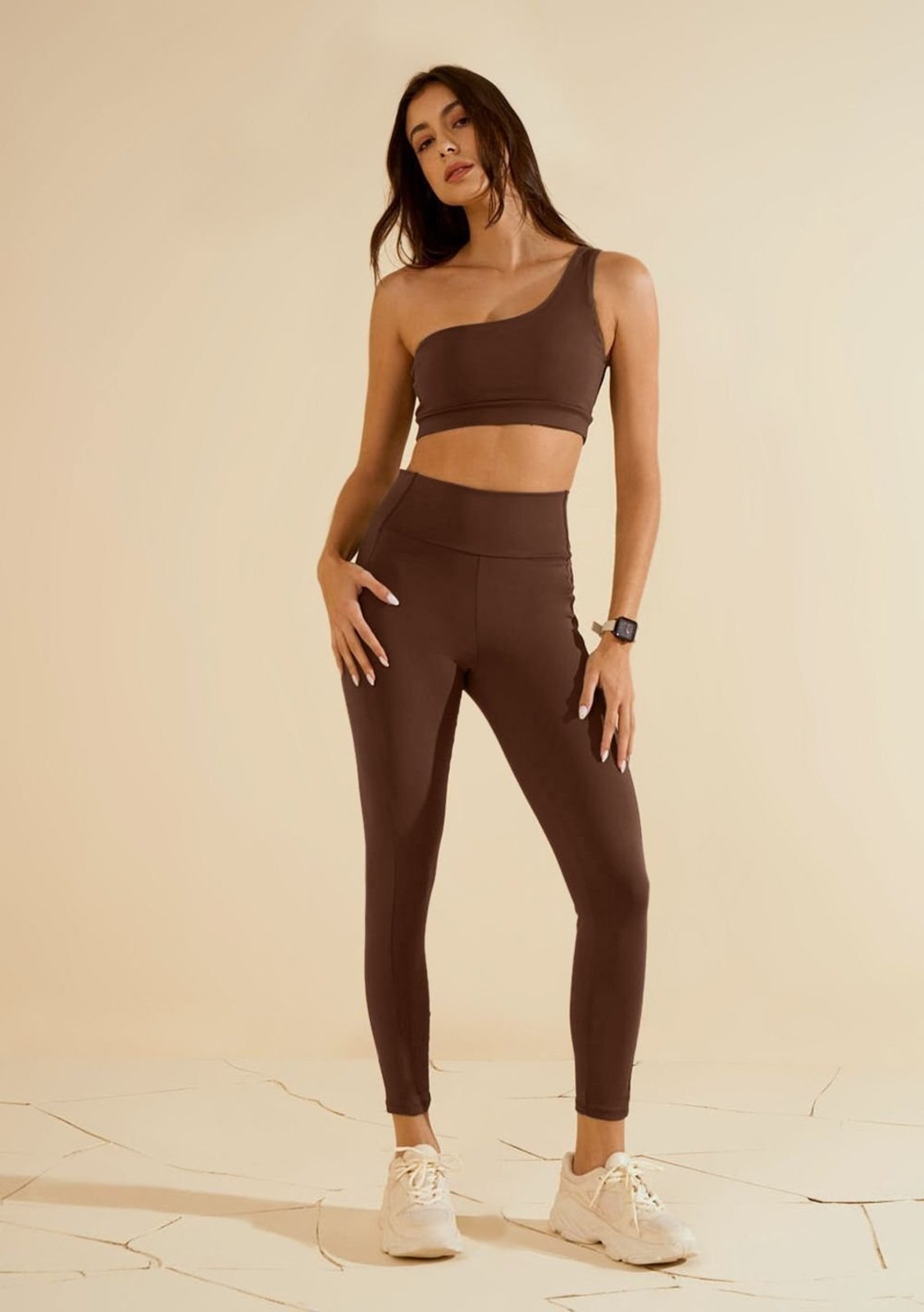 Calça Morena Rosa Legging Média - Marrom