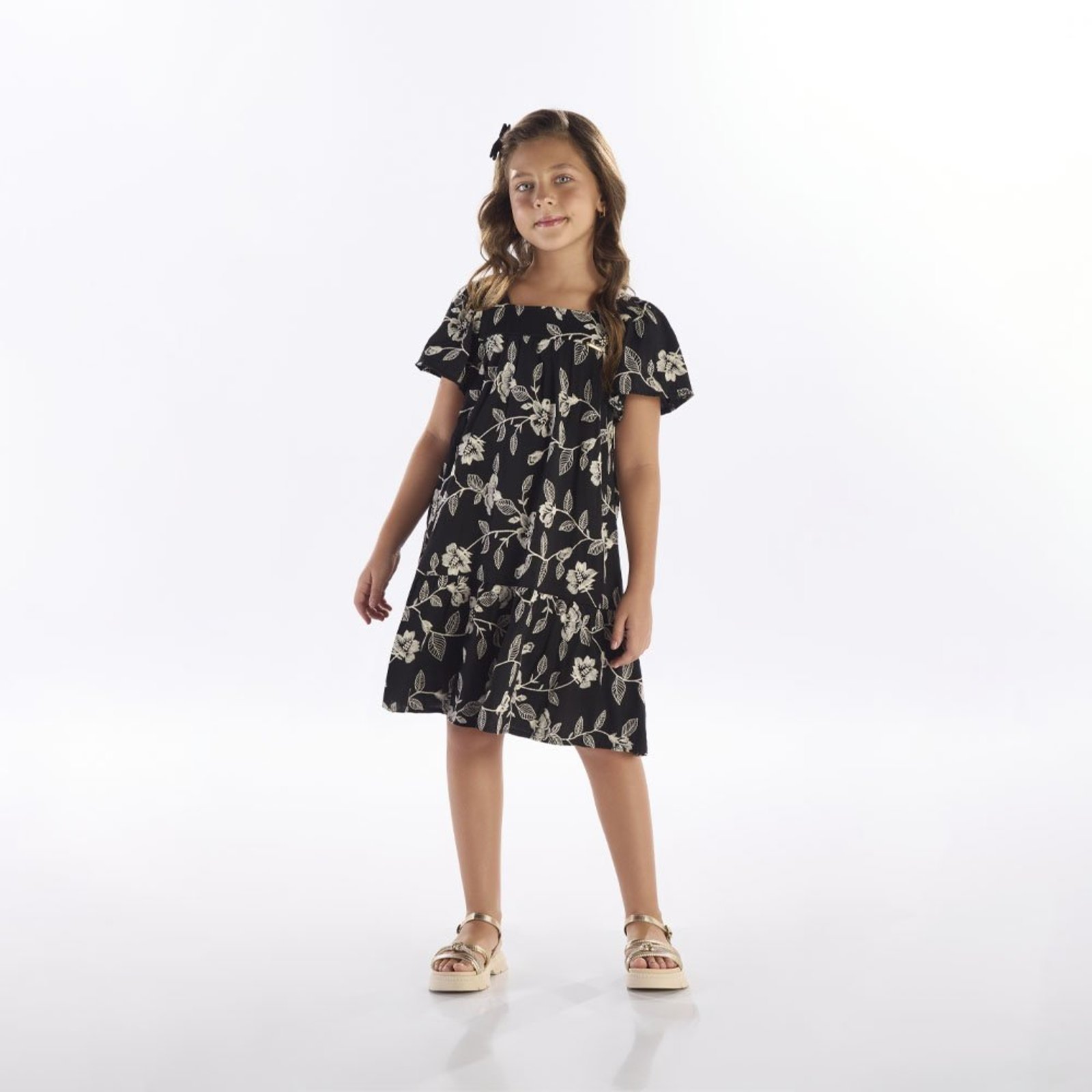 Infantil - Vestido Preto Pulla Bulla Menina - 53423-51