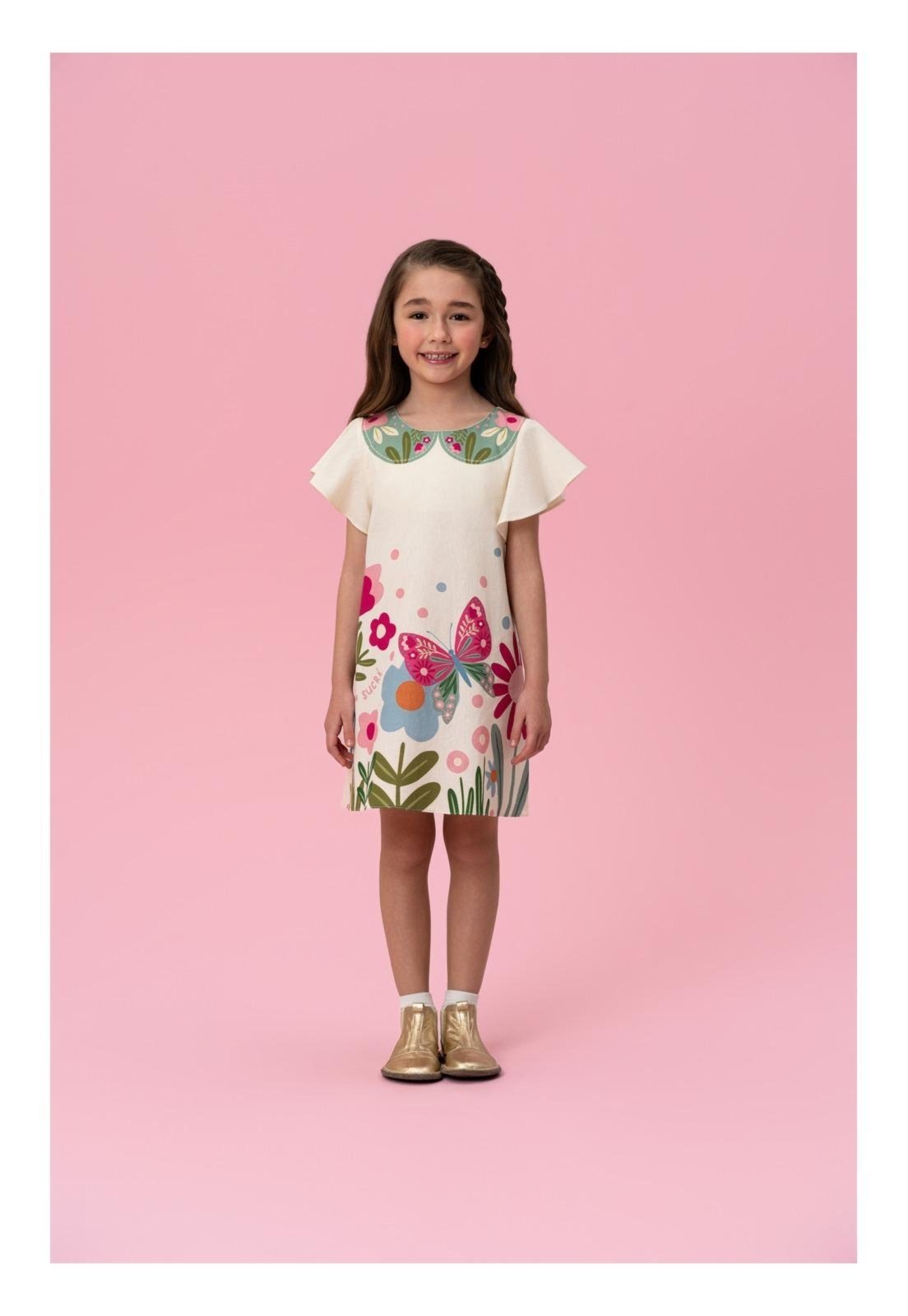 Infantil - Vestido Menina Estampado Mon Sucré 2 Unico