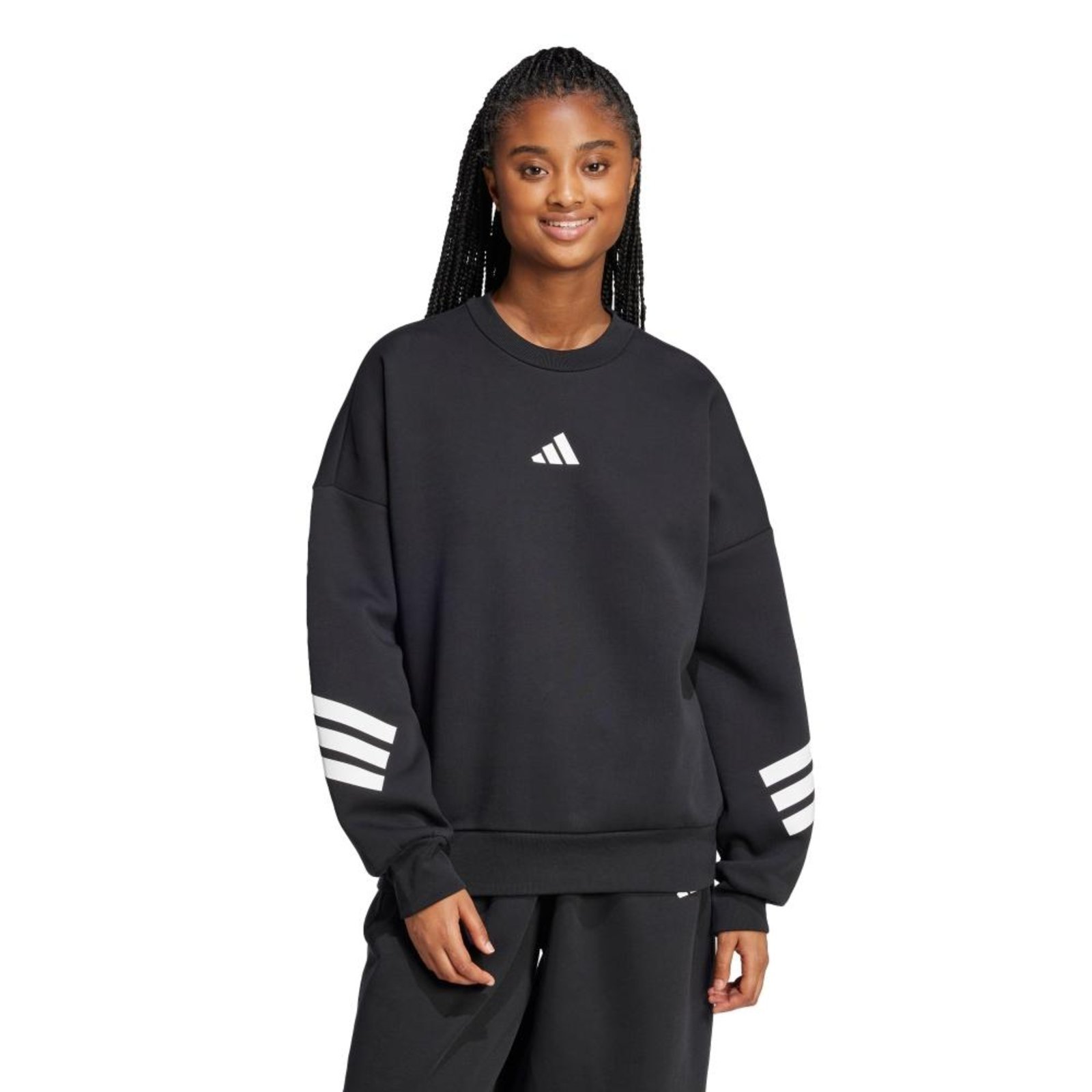 Moletom Três Listras Future Icons adidas Sportswear Preto