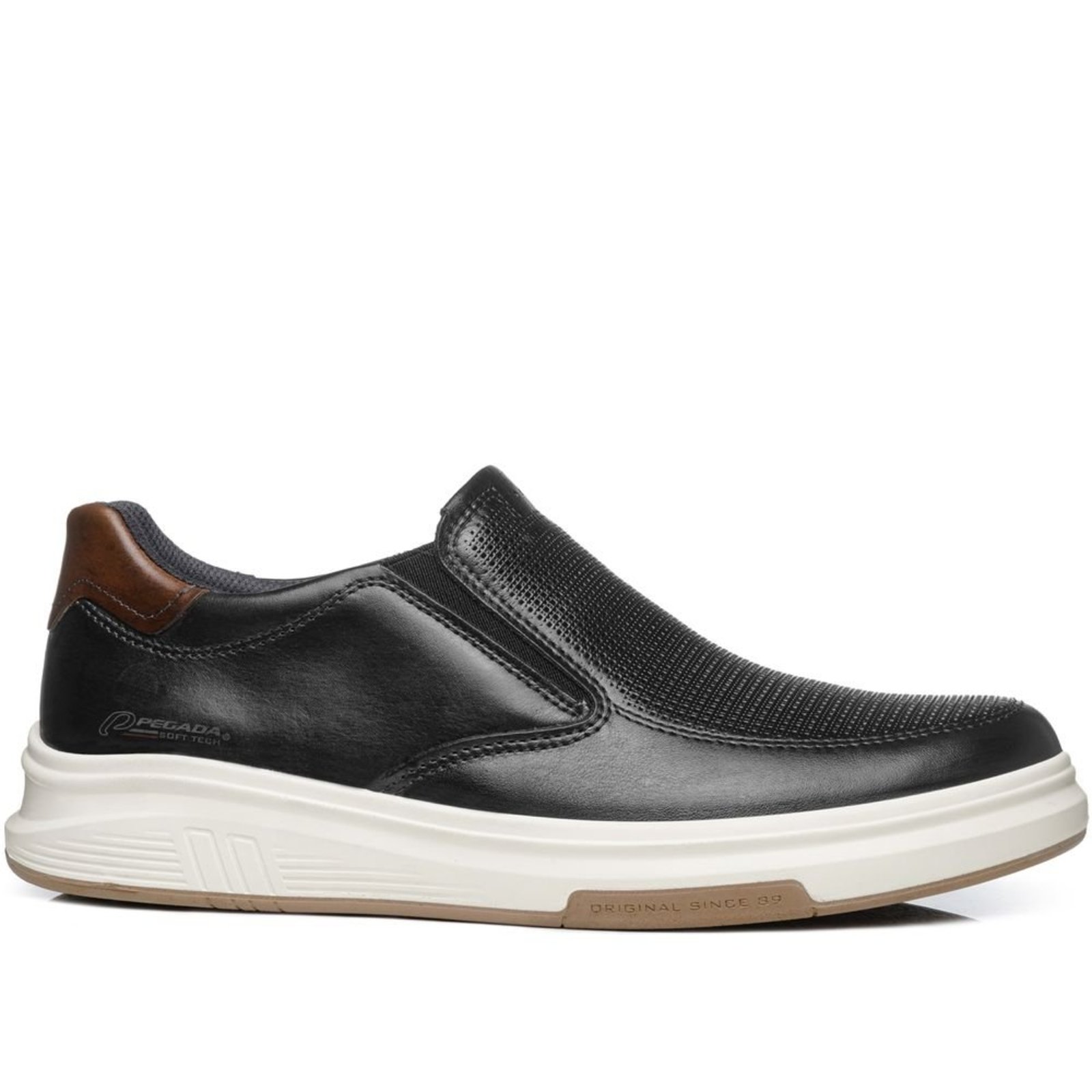 Tênis Casual Pegada Masculino em Couro Preto 112303-07 Tênis Casual Pegada Masculino em Couro Preto 112303-07 43