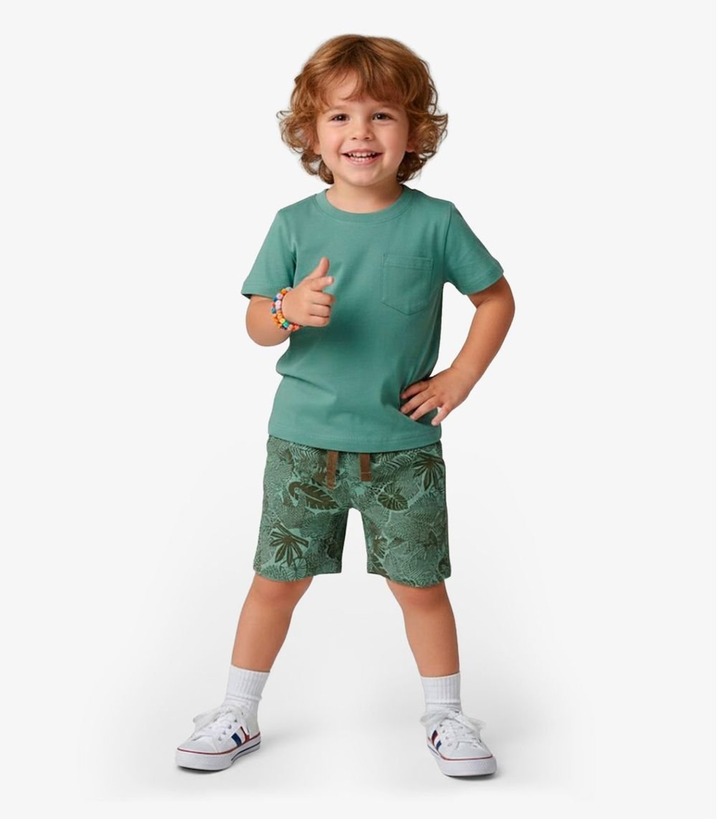 Infantil - Conjunto Camiseta Com Bermuda Select Verde