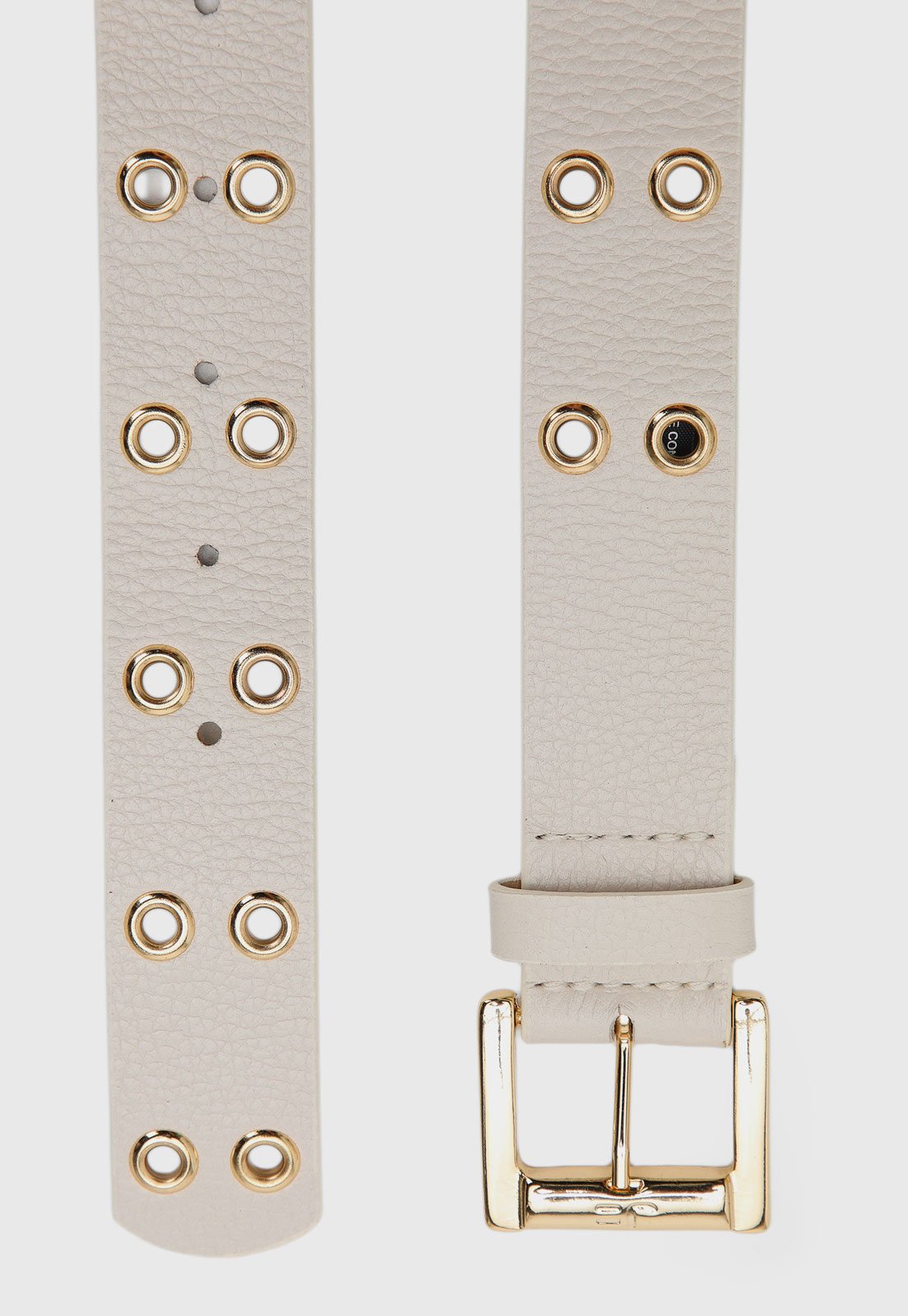 Vista 3 Cinto Feminino Jorge Bischoff Ilhós Dourado Off-White off-white white Jorge Bischoff off-white white