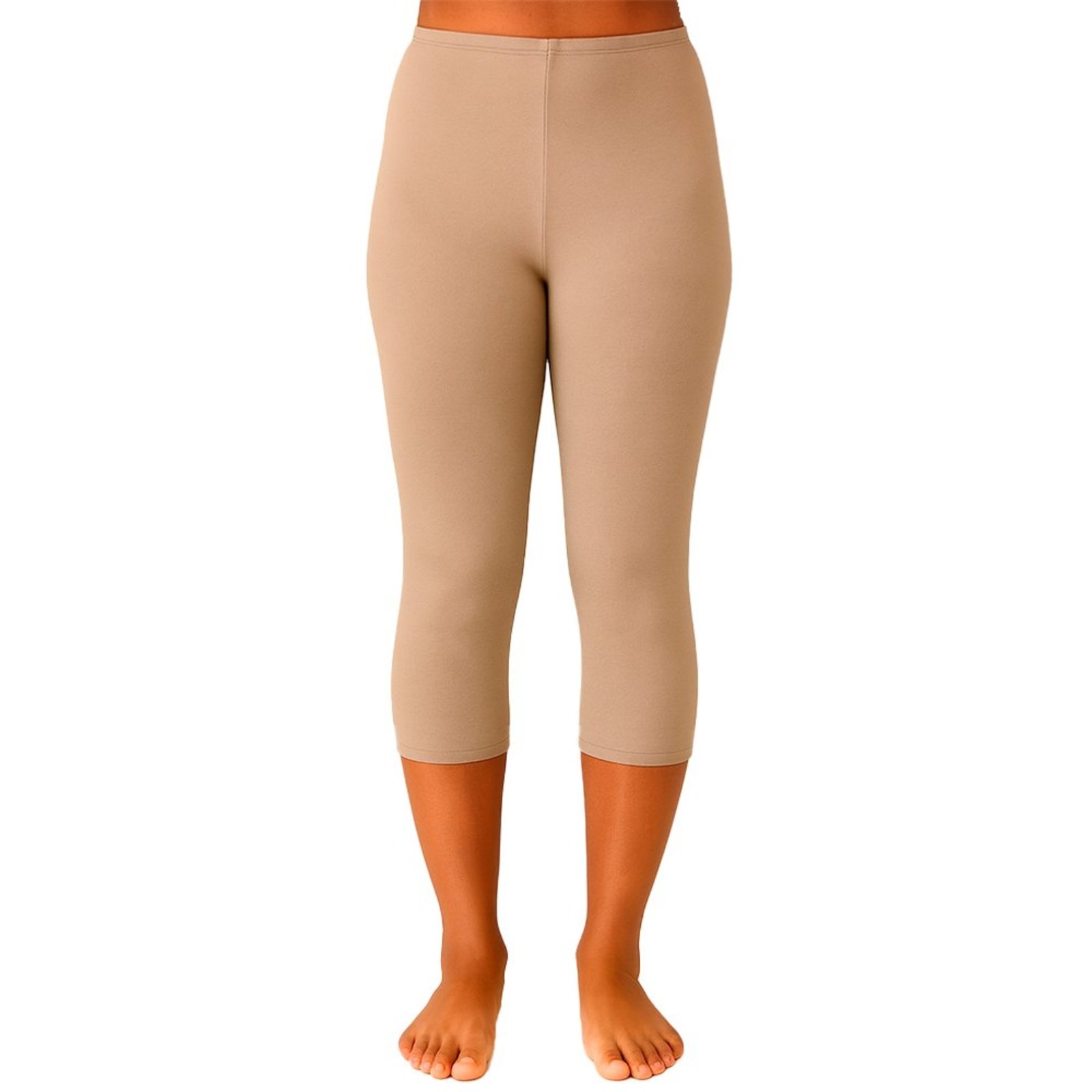 Calça Capri Segunda Pele Anágua Modeladora Feminina Bege