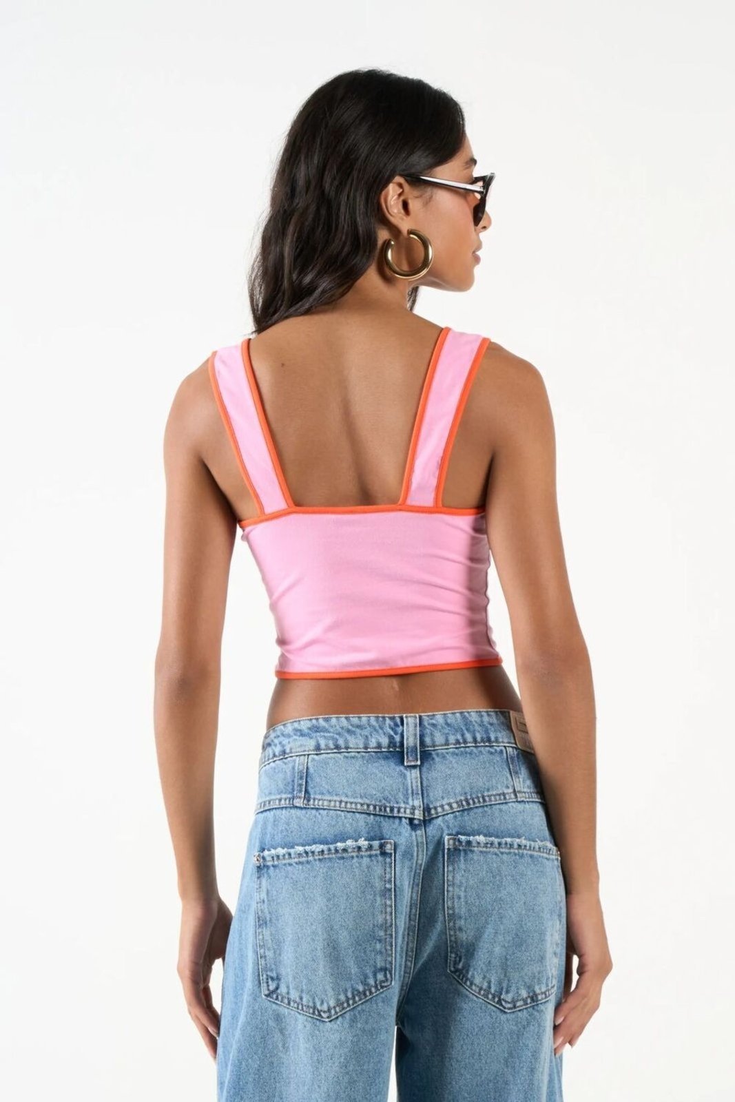 Vista 3 Blusa Colcci CLC Laranja rosa Colcci CLC rosa