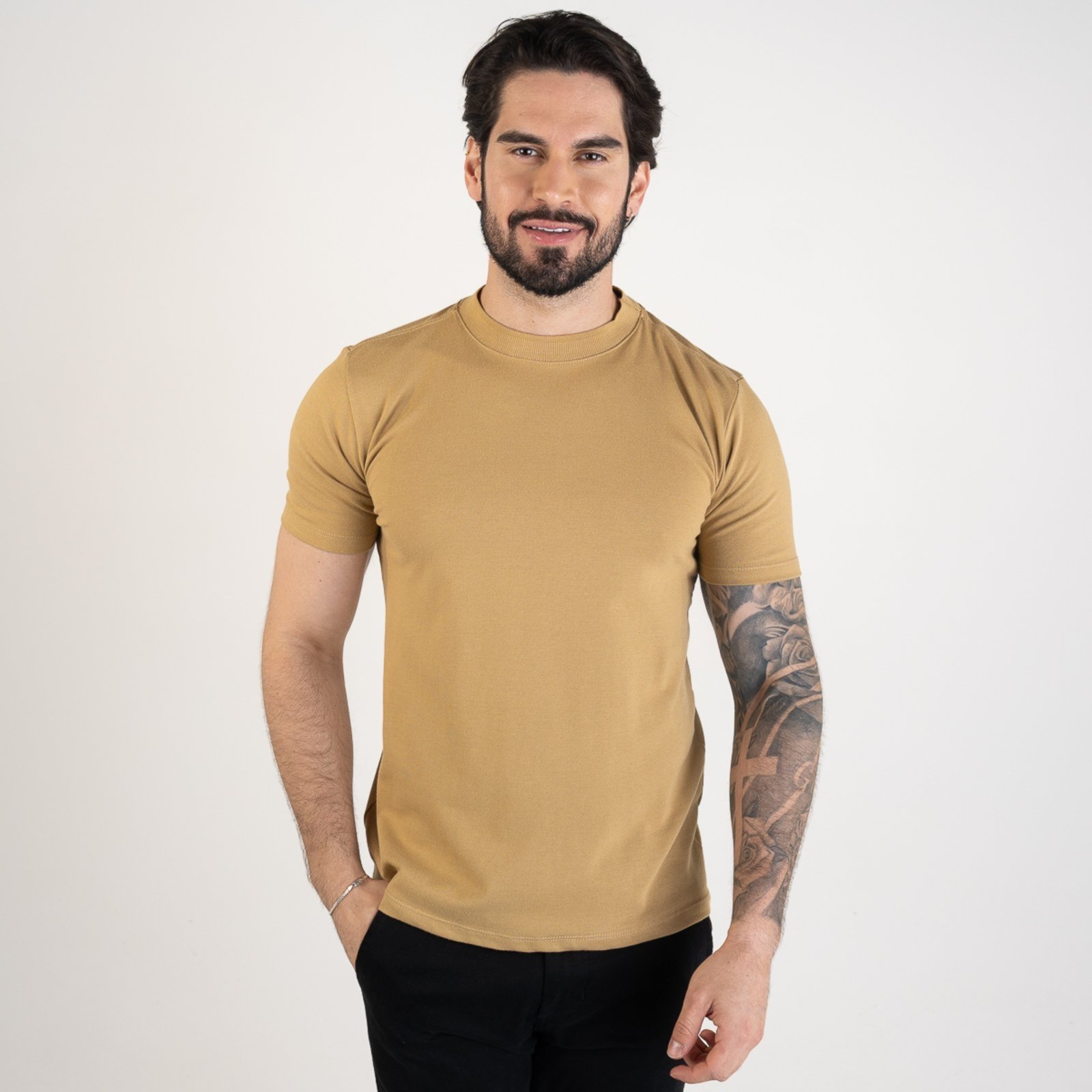 Camiseta VersatiOld Piquet Bege