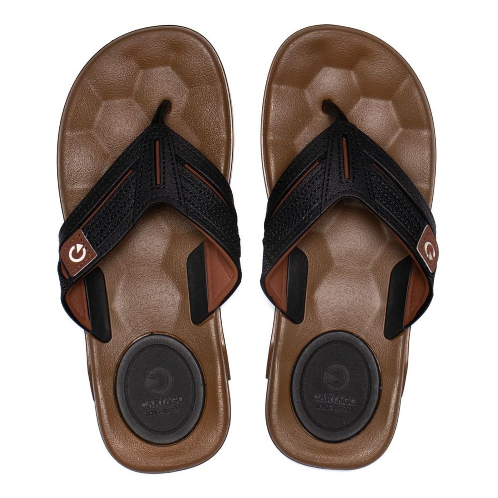 Infantil - Chinelo Masculino Cartago Egeu V Tiras Marrom/Preto