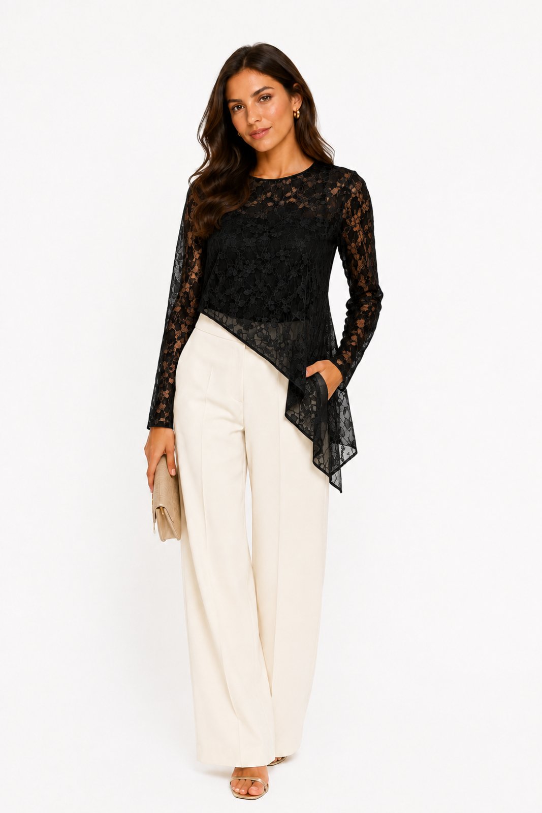Blusa Renda D Bell Outlet Fashion Segunda Pele Preto