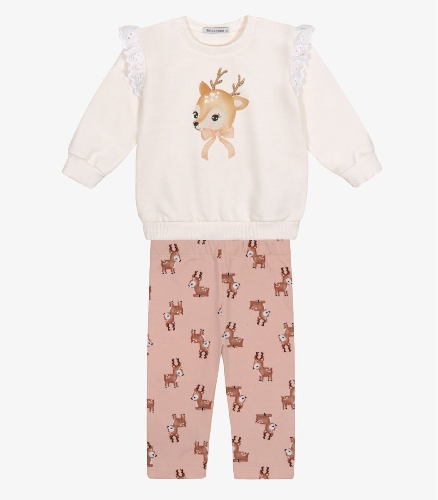 Infantil - Conjunto Blusão com Legging Menina Trick Nick Bege