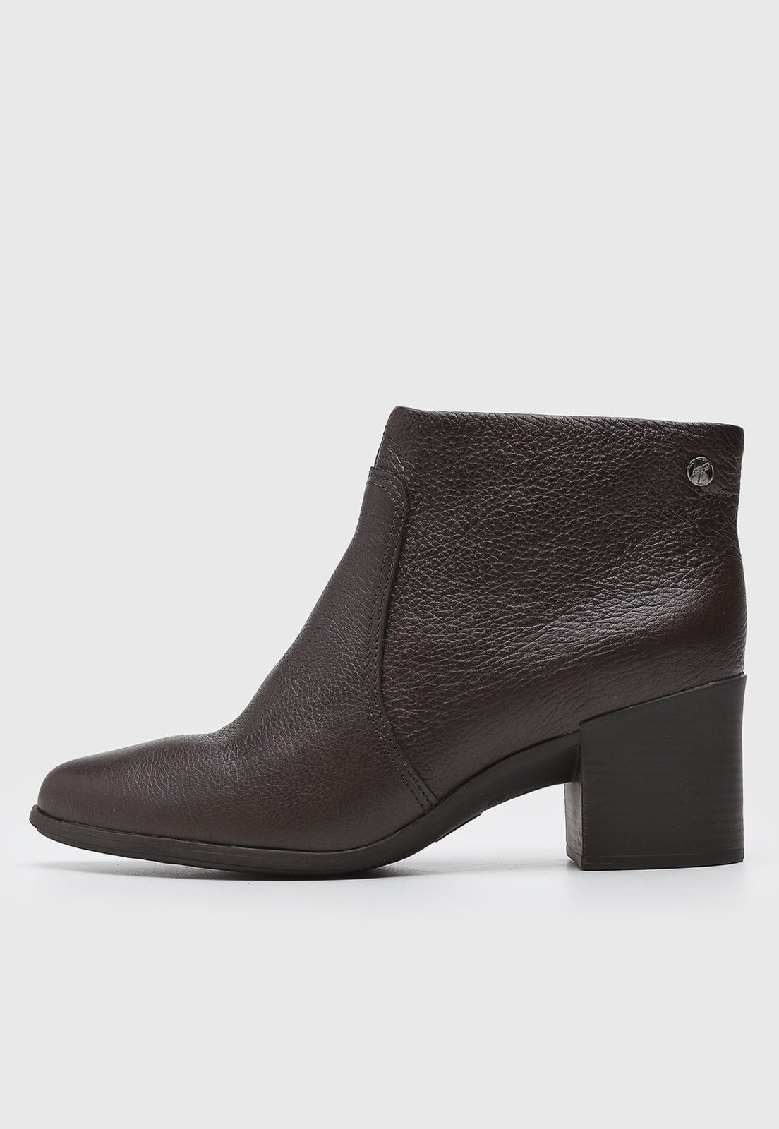 Bota Feminina Bottero Cano Baixo Salto Médio Café