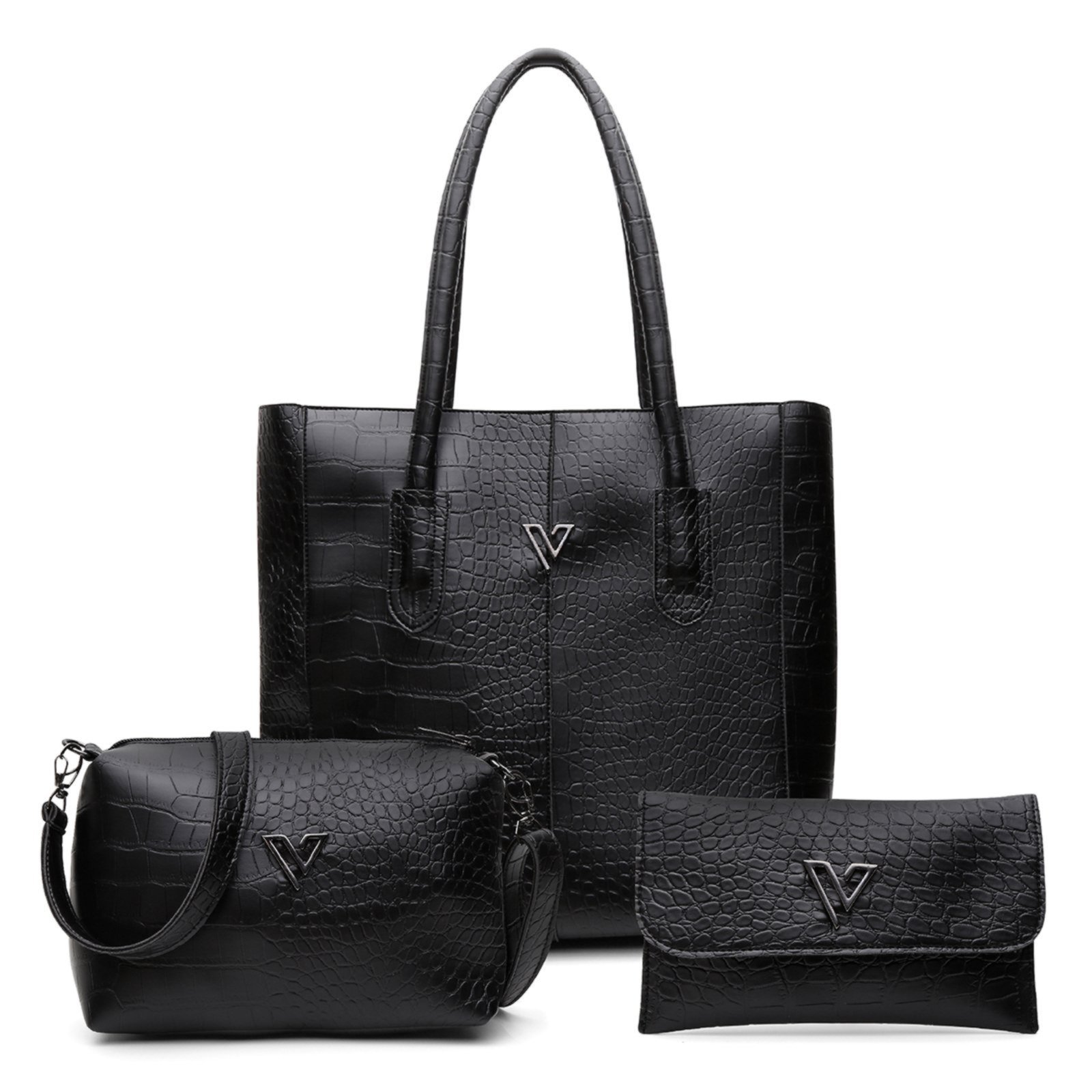 Vista 2 Kit 2 Bolsas Feminina Monique Sacola Transversal de Ombro Tiracolo + Carteira Lançamento USE VITTAL caramelo USE VITTAL caramelo