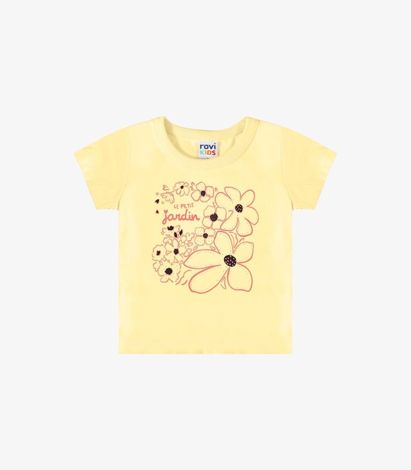 Infantil - Blusa Verão Menina Com Strass Rovi Amarelo