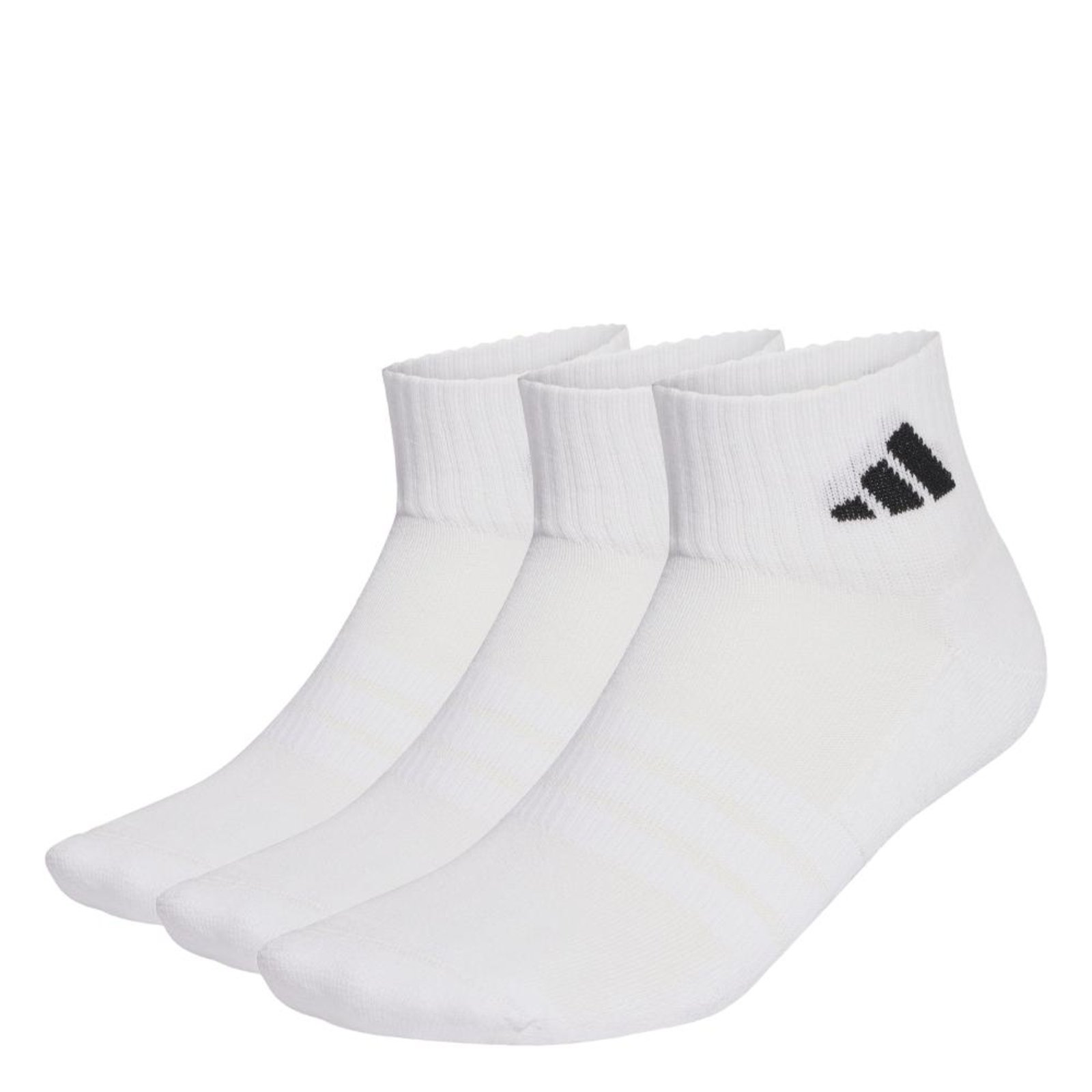 Pacote com Três Pares de Meias Soquete Cushioned Sportswear Adidas Performance Branco