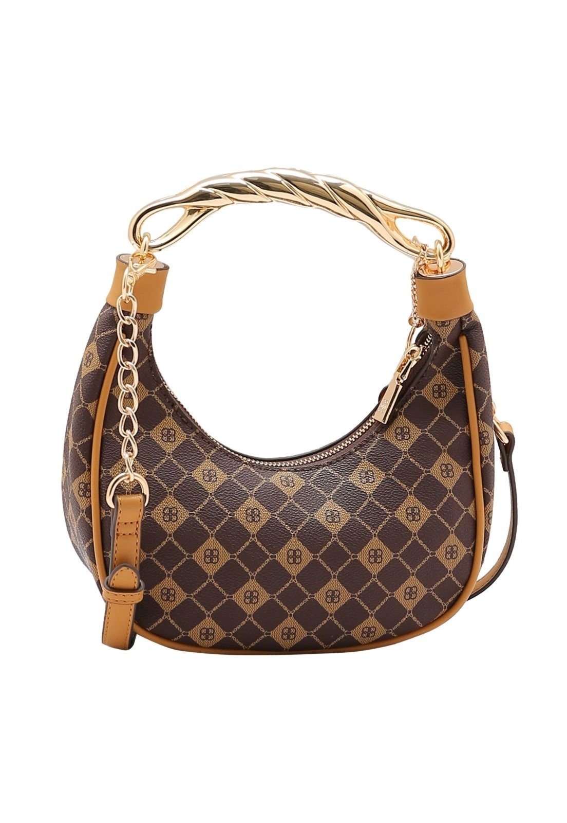 Vista 3 Bolsa Feminina Chenson Monograma Elemento Gráfico 3485392 café café