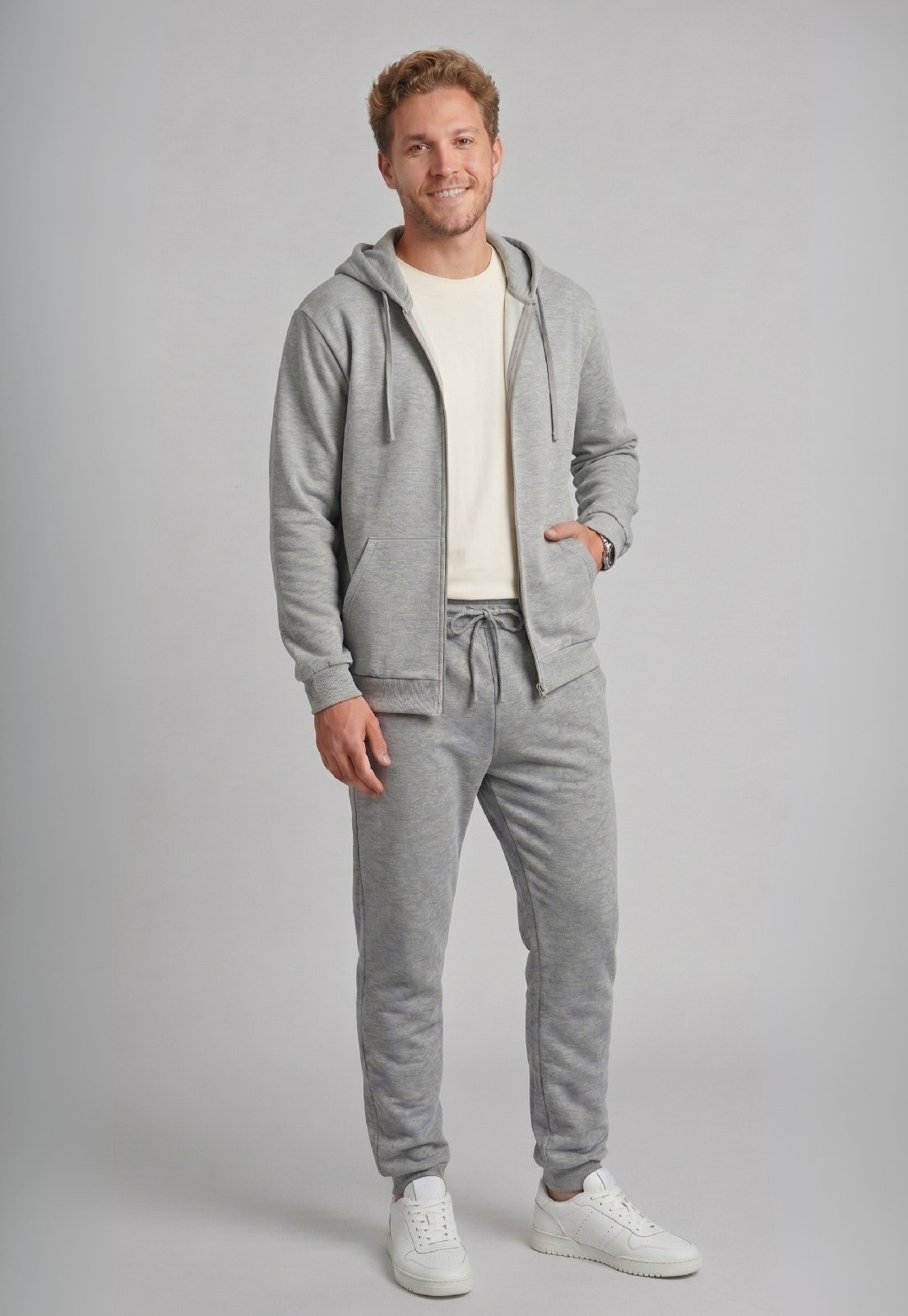 Calça Masculina Moletom Felpado Just Basic Cinza
