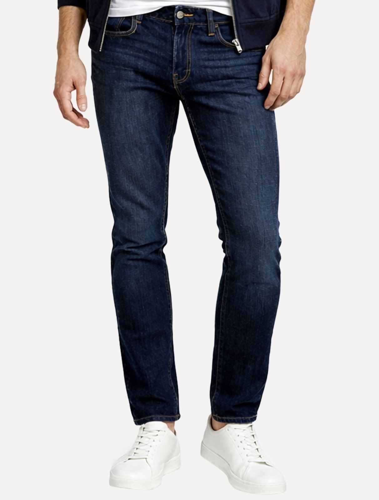 Calça Jeans Armani Exchange Masculina Slim Fit 5 Pockets Azul Escuro