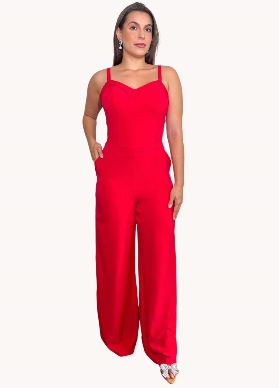MACACÁO FEMININO COM PALA NO DECOTE Coral