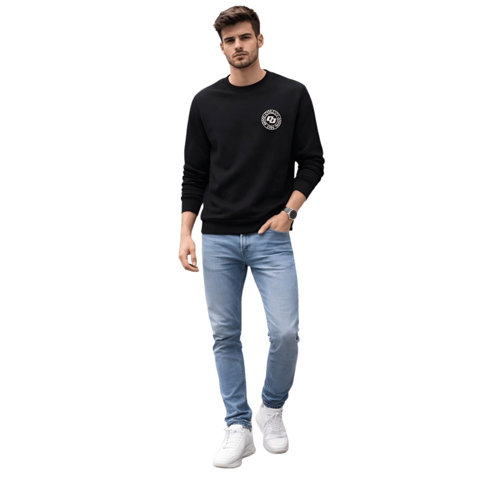 Blusão Moletom Masculino Slim Colcci Detalhe Estampa
