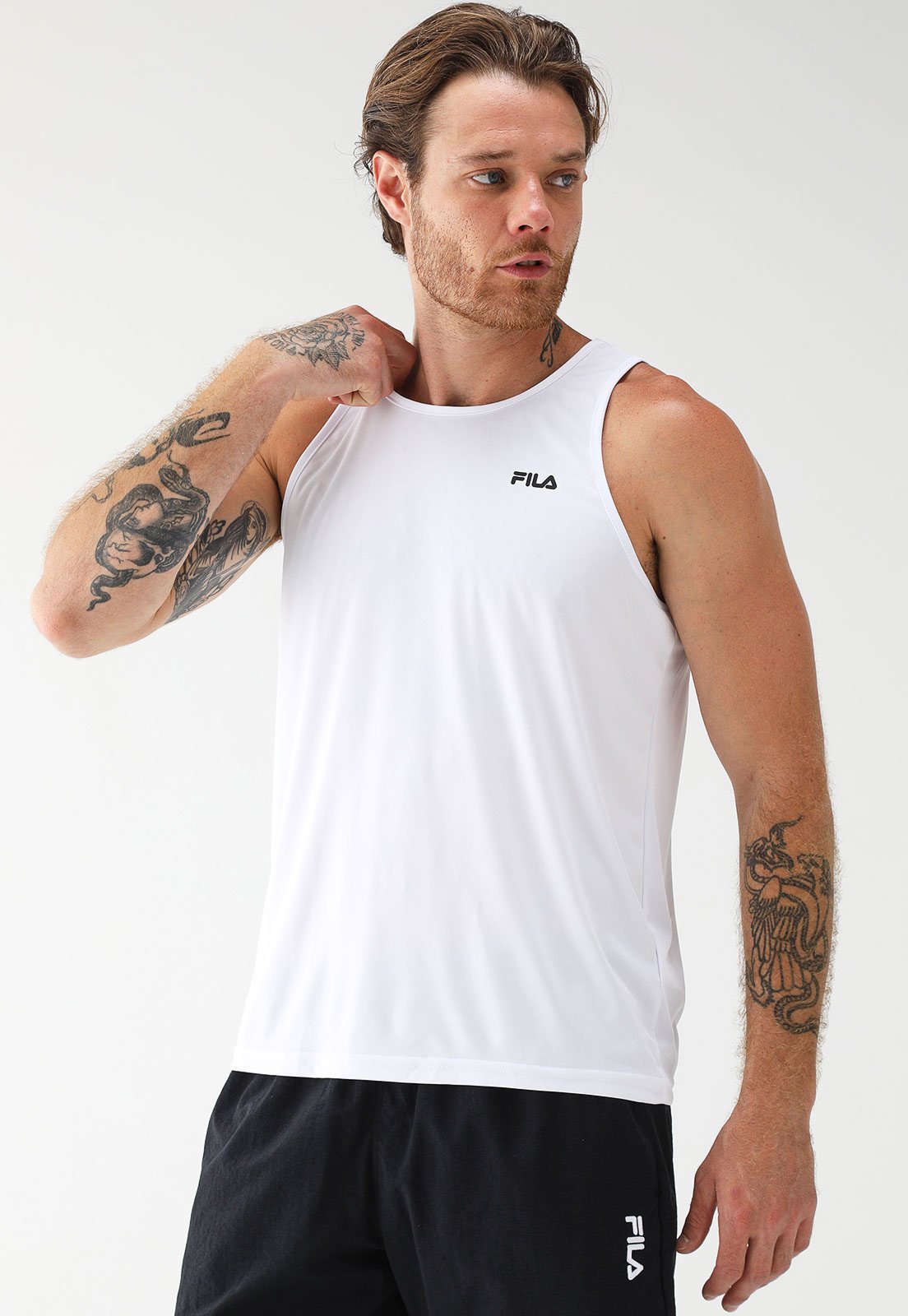 Regata Fila Reta Logo Branca