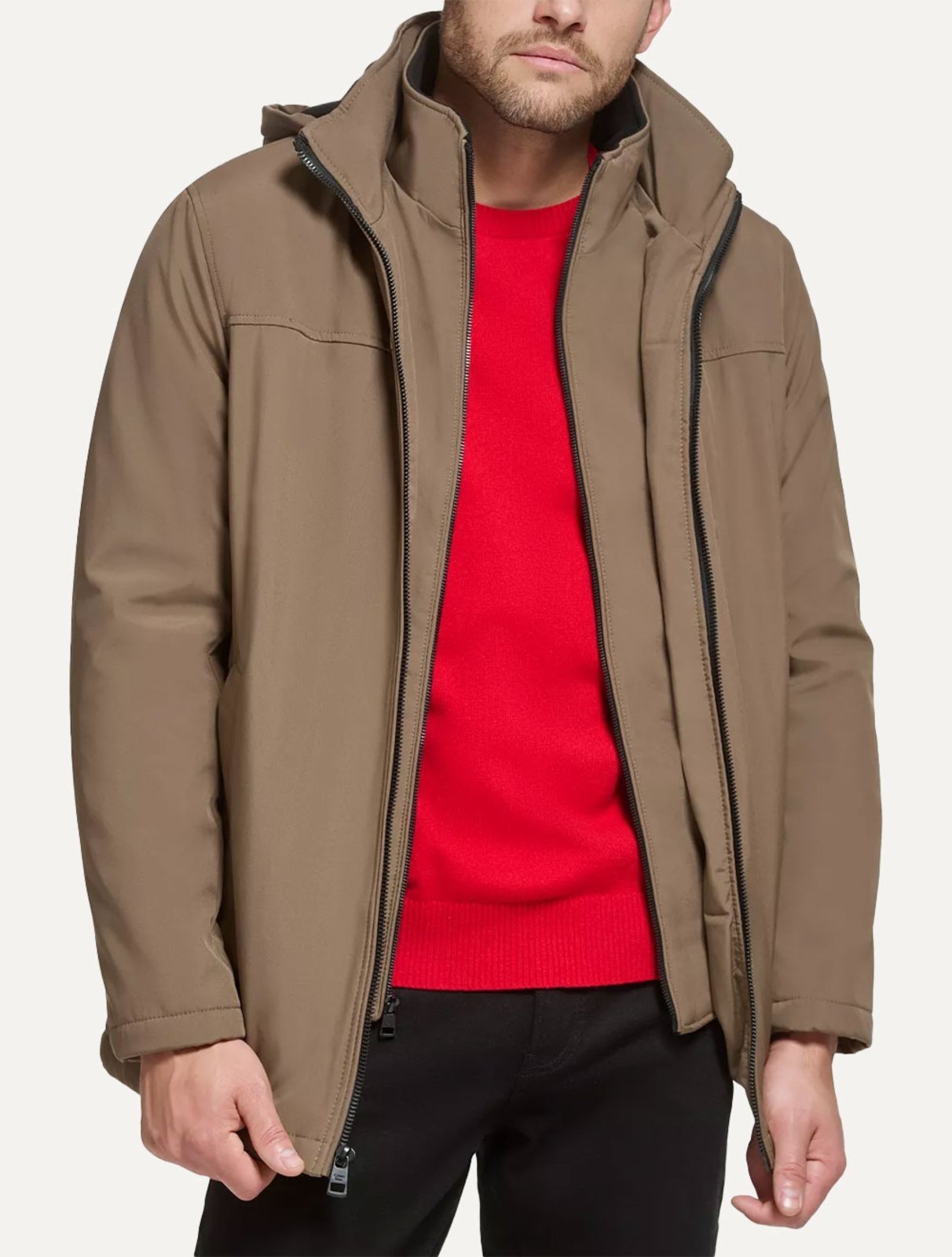Jaqueta Calvin Klein Jeans Hooded Clássica Marrom