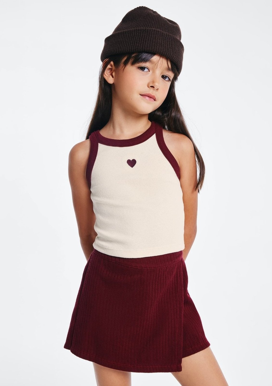 Infantil - Conjunto Menina Curto Em Ribana Drop Brasil Hering