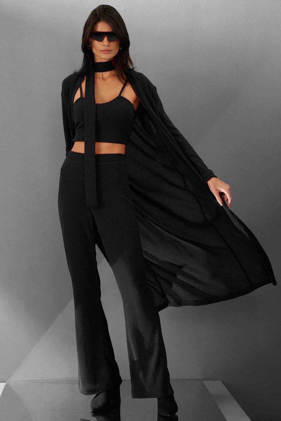 Cardigan Feminino em Malha Smk Preto